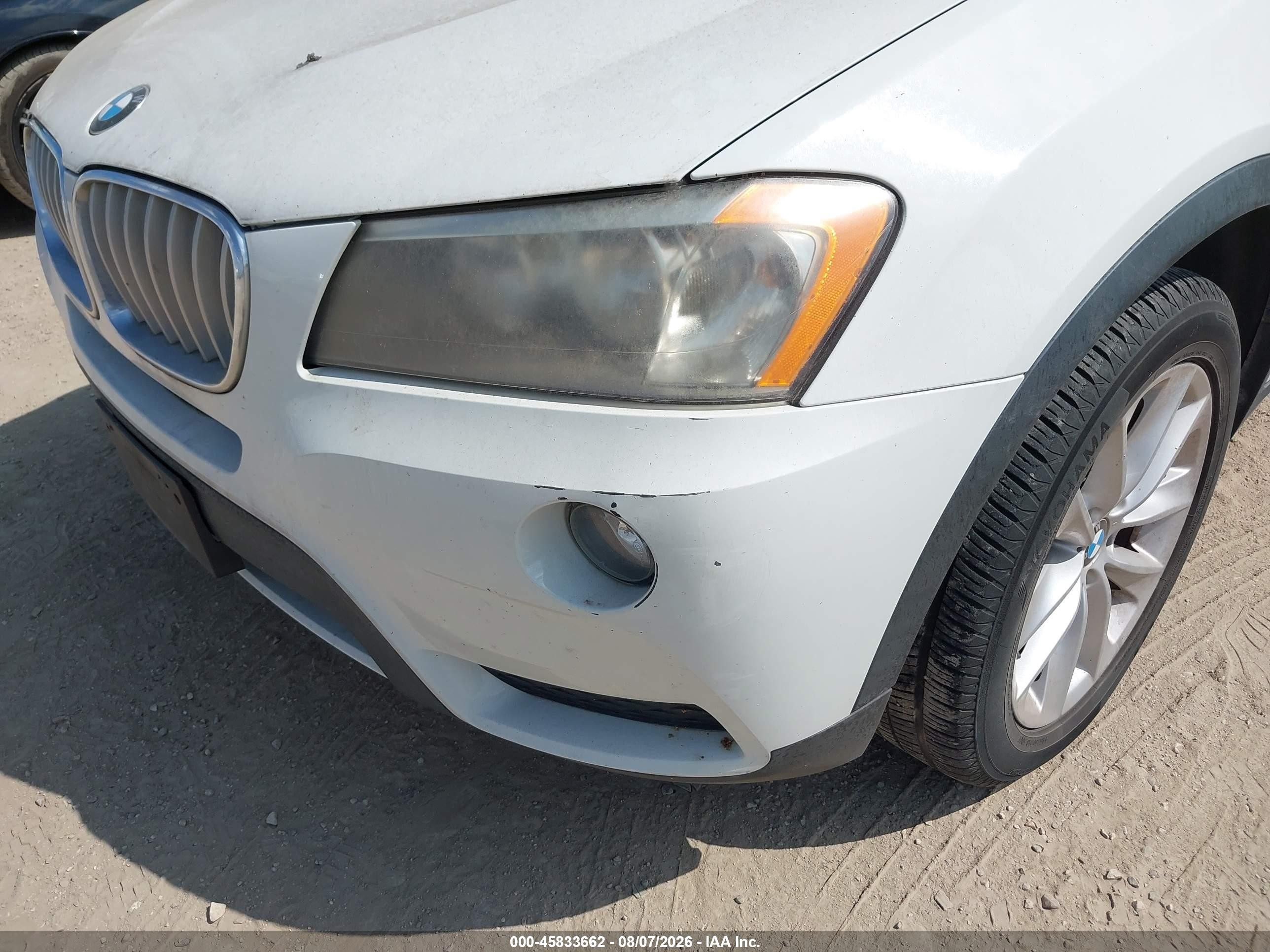 2013 Bmw X3 Xdrive28i Белый vin: 5UXWX9C50D0A26428