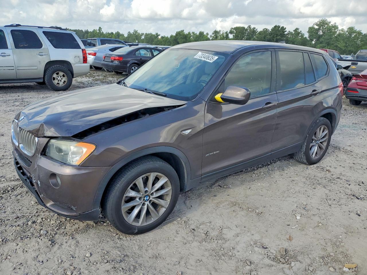 2013 Bmw X3 Xdrive28i Коричневый vin: 5UXWX9C50D0A26493
