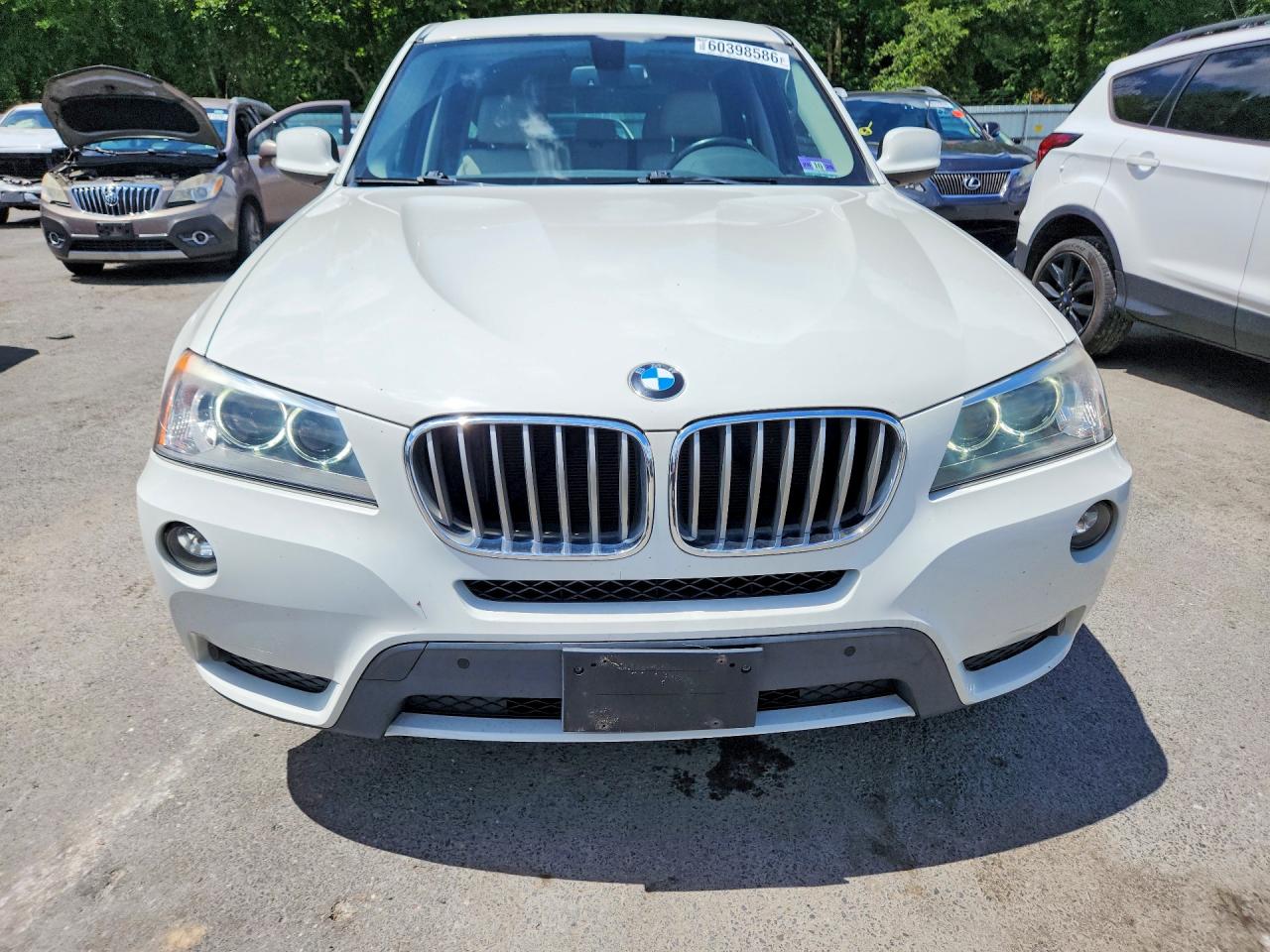 2013 Bmw X3 Xdrive28i White vin: 5UXWX9C50D0A27109