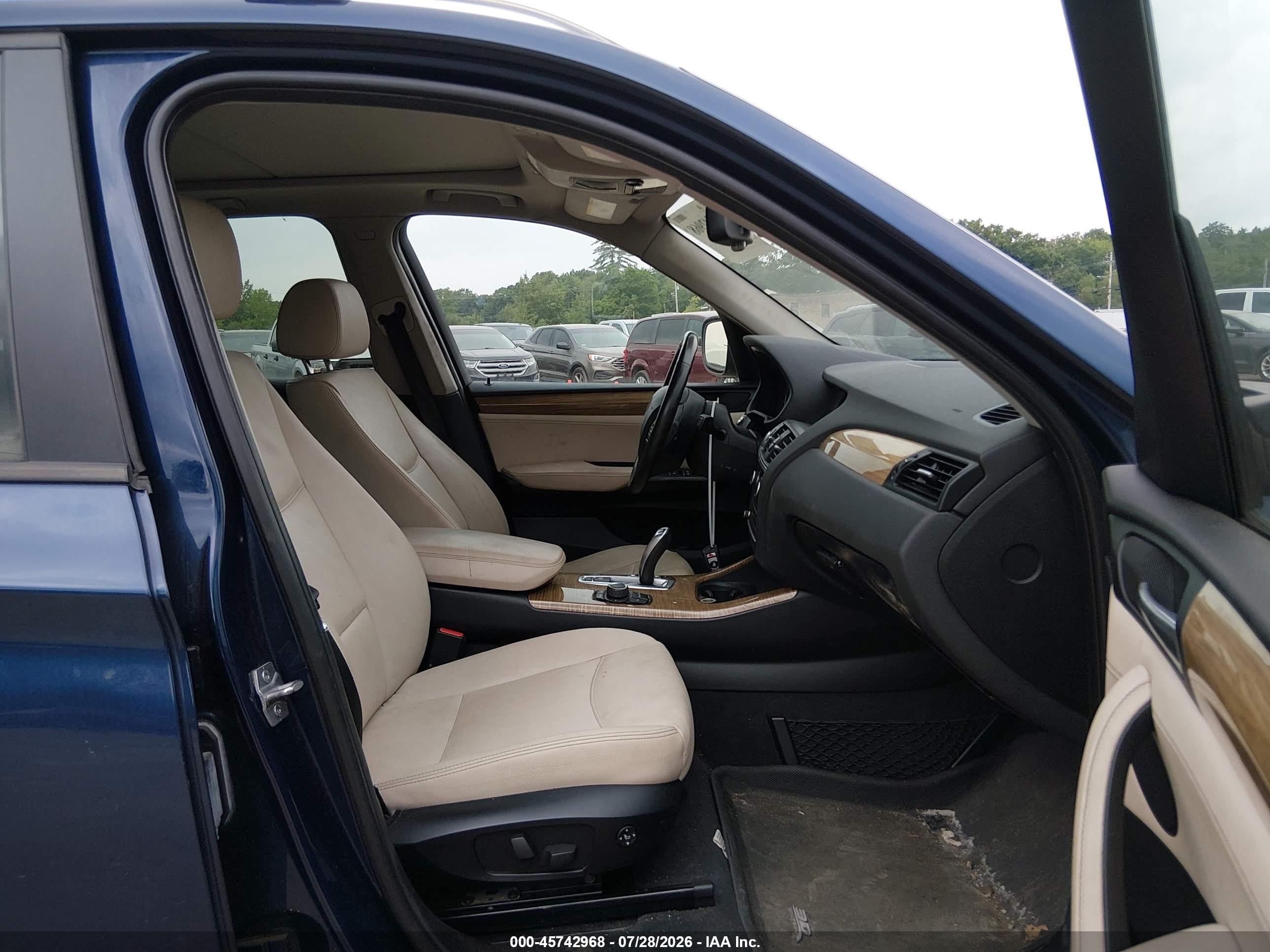 2013 Bmw X3 Xdrive28i Blue vin: 5UXWX9C50D0A27627
