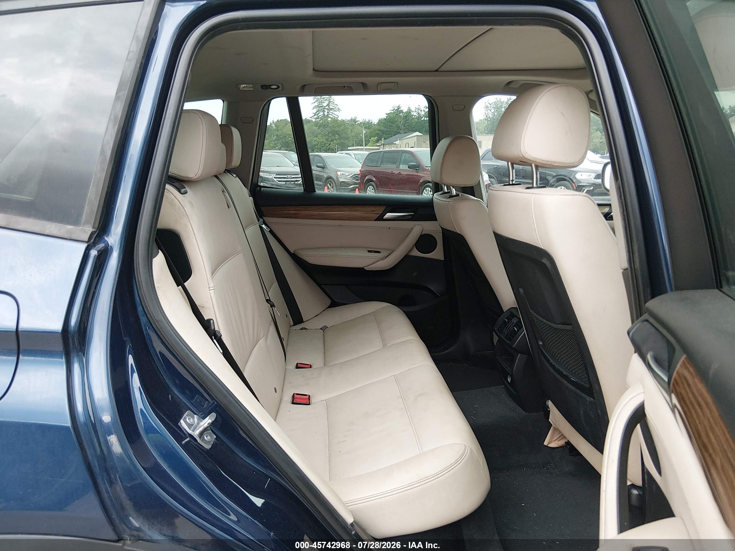 2013 Bmw X3 Xdrive28i Blue vin: 5UXWX9C50D0A27627