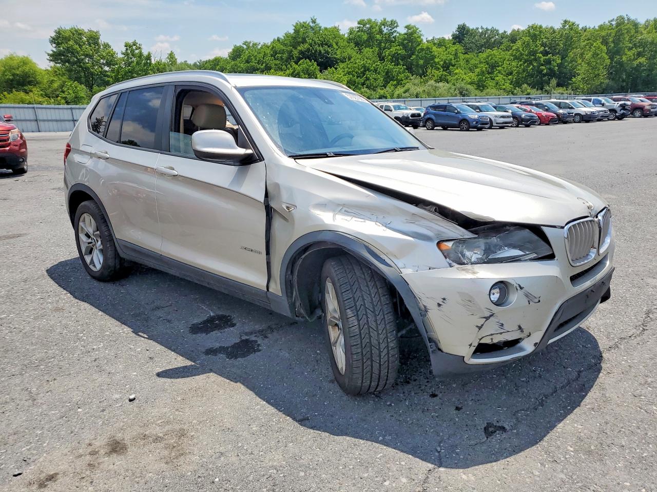 2013 Bmw X3 Silver vin: 5UXWX9C50D0A32634