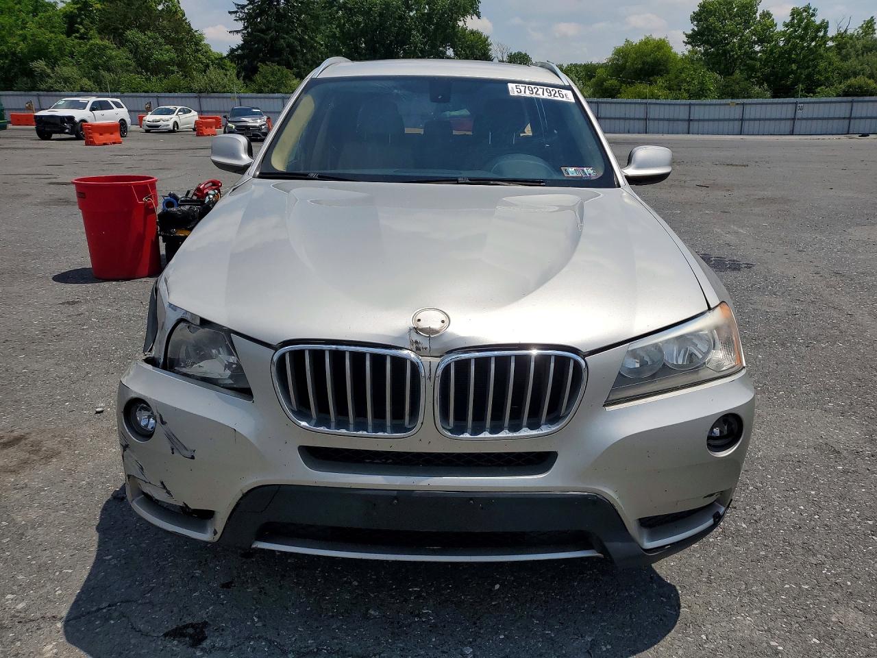 2013 Bmw X3 Silver vin: 5UXWX9C50D0A32634