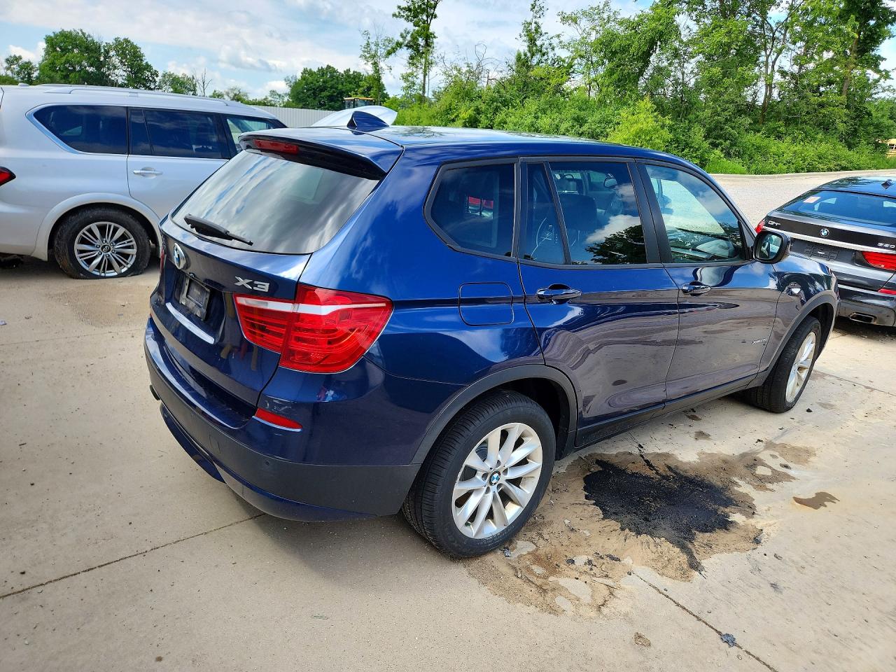 2013 Bmw X3 Xdrive28i Blue vin: 5UXWX9C50D0D09136