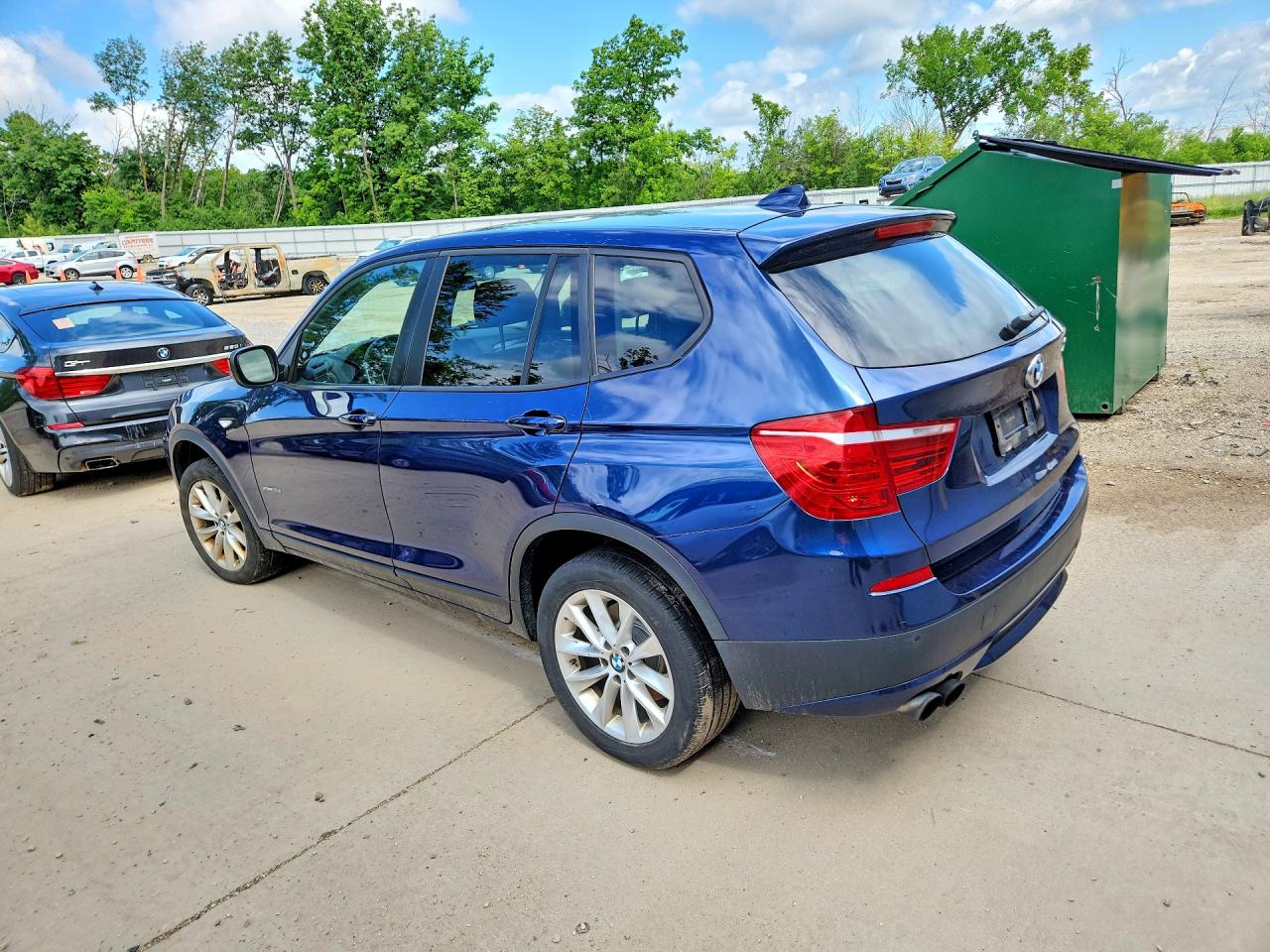 2013 Bmw X3 Xdrive28i Blue vin: 5UXWX9C50D0D09136