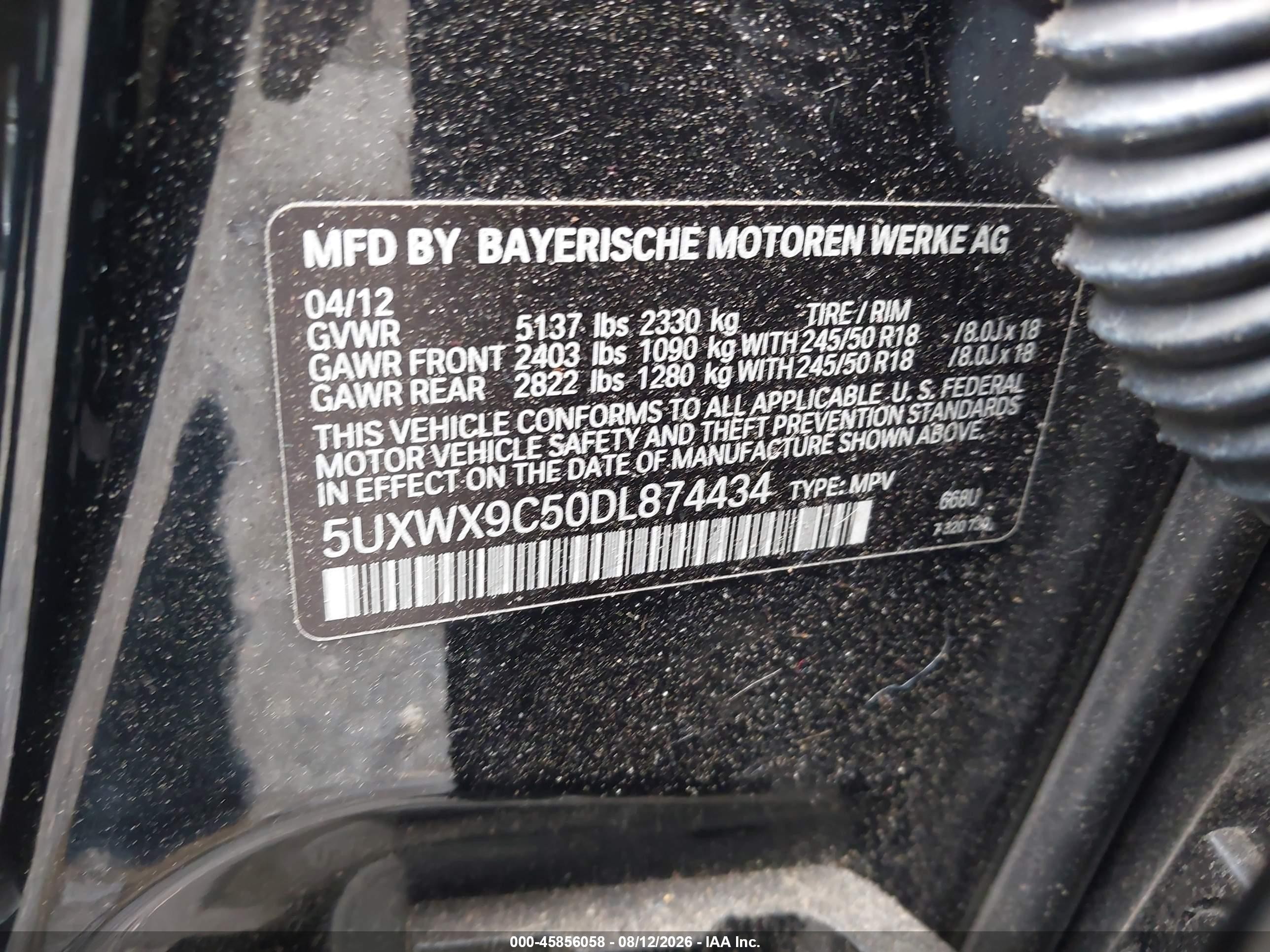 2013 Bmw X3 Xdrive28i Black vin: 5UXWX9C50DL874434