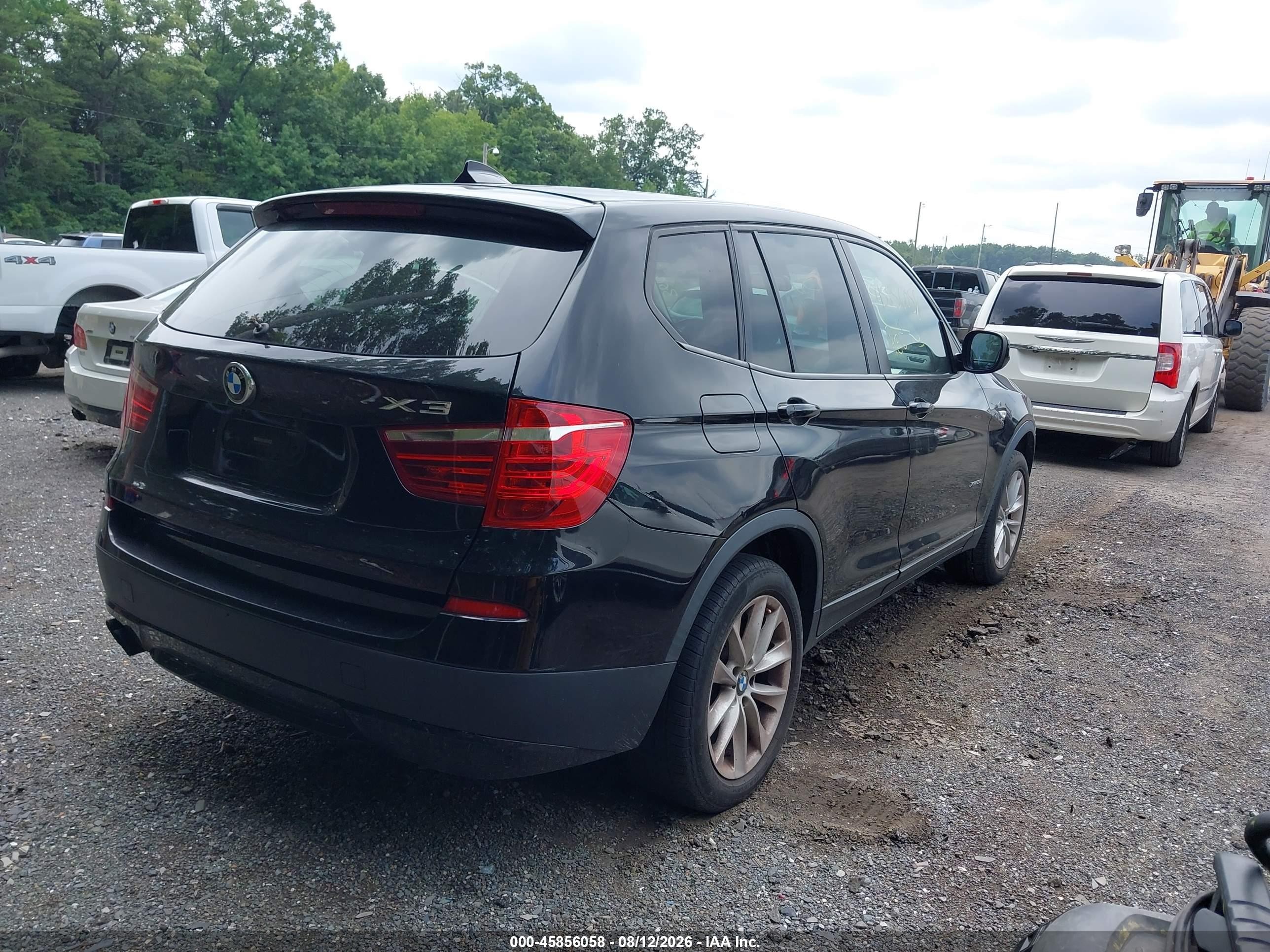 2013 Bmw X3 Xdrive28i Black vin: 5UXWX9C50DL874434