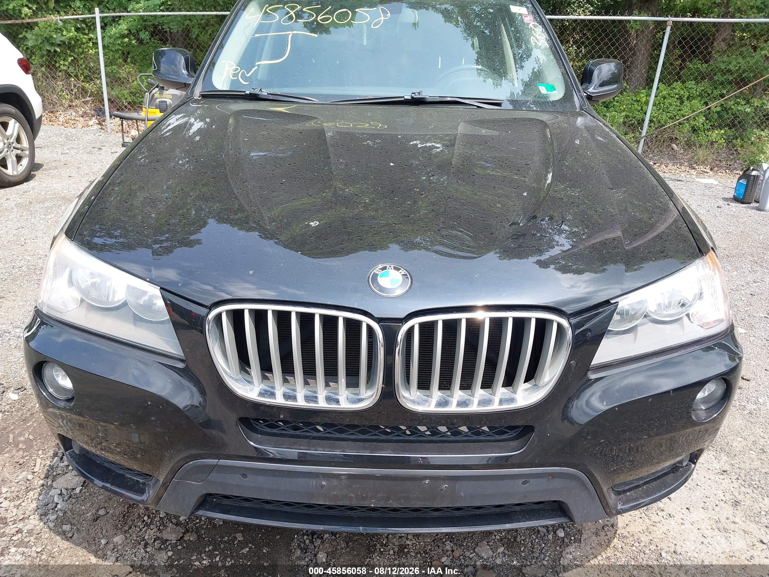 2013 Bmw X3 Xdrive28i Black vin: 5UXWX9C50DL874434