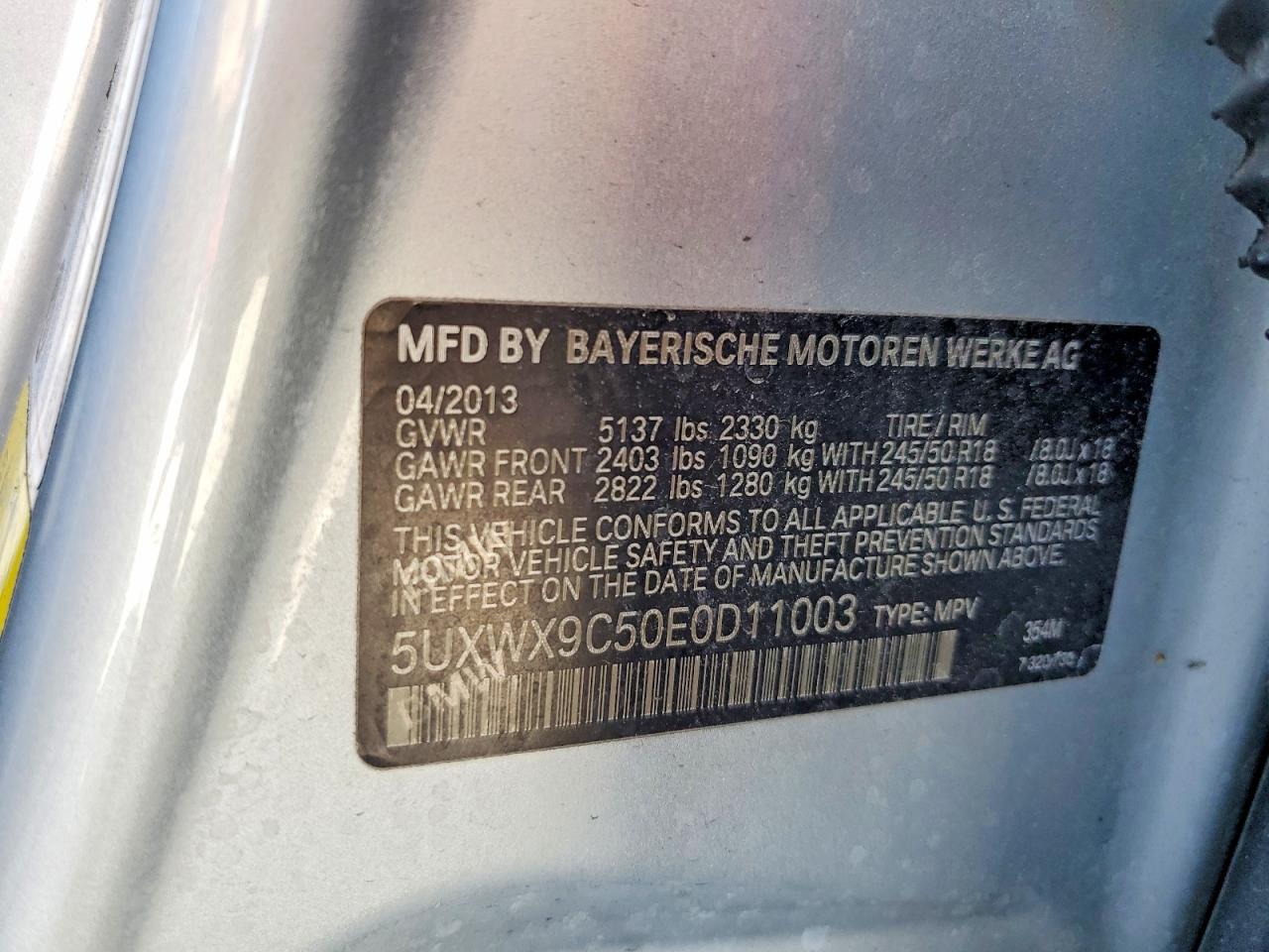 2014 Bmw X3 Xdrive28i Silver vin: 5UXWX9C50E0D11003
