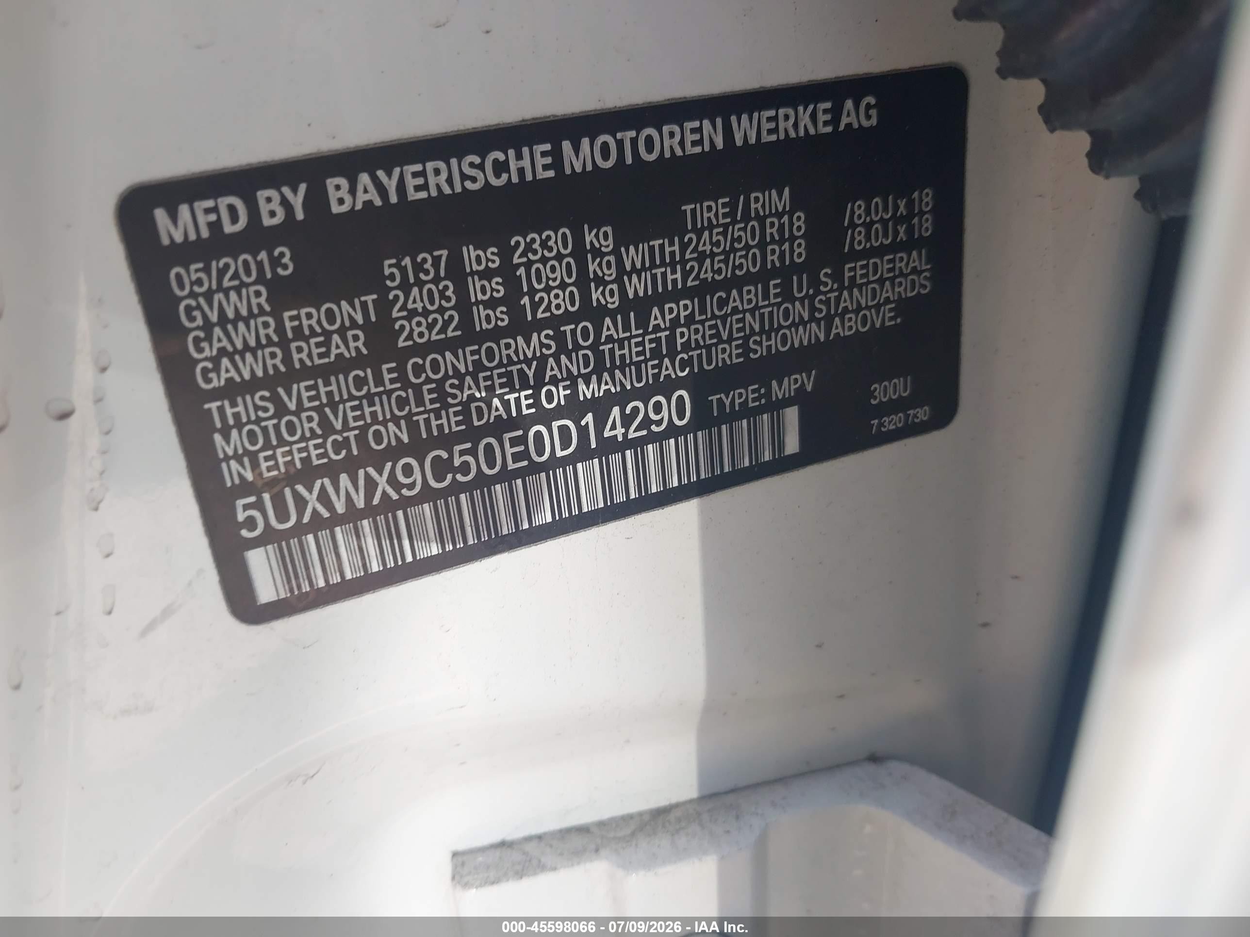 2014 Bmw X3 Xdrive28i White vin: 5UXWX9C50E0D14290