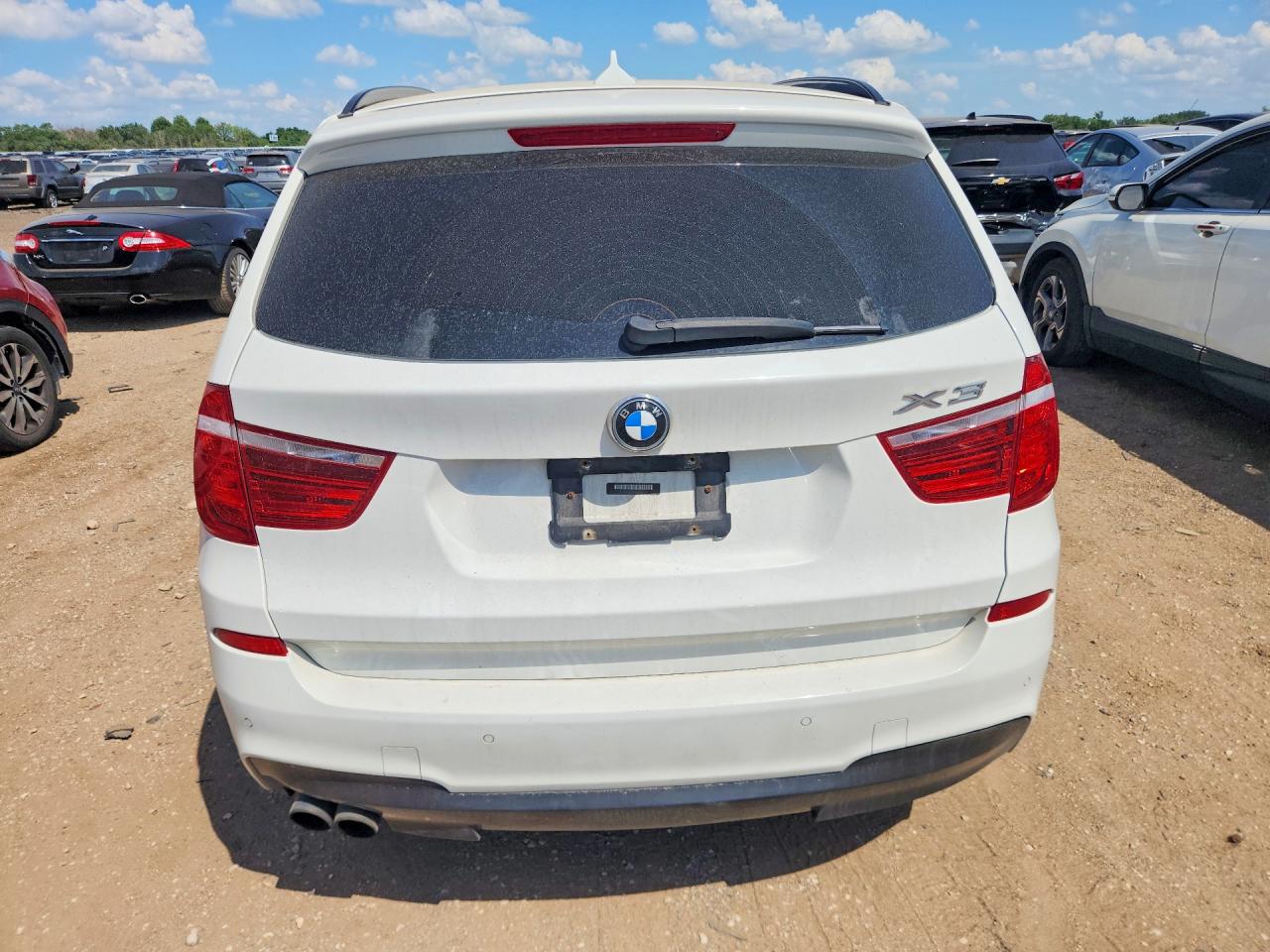 2014 Bmw X3 Xdrive28i White vin: 5UXWX9C50E0D15729