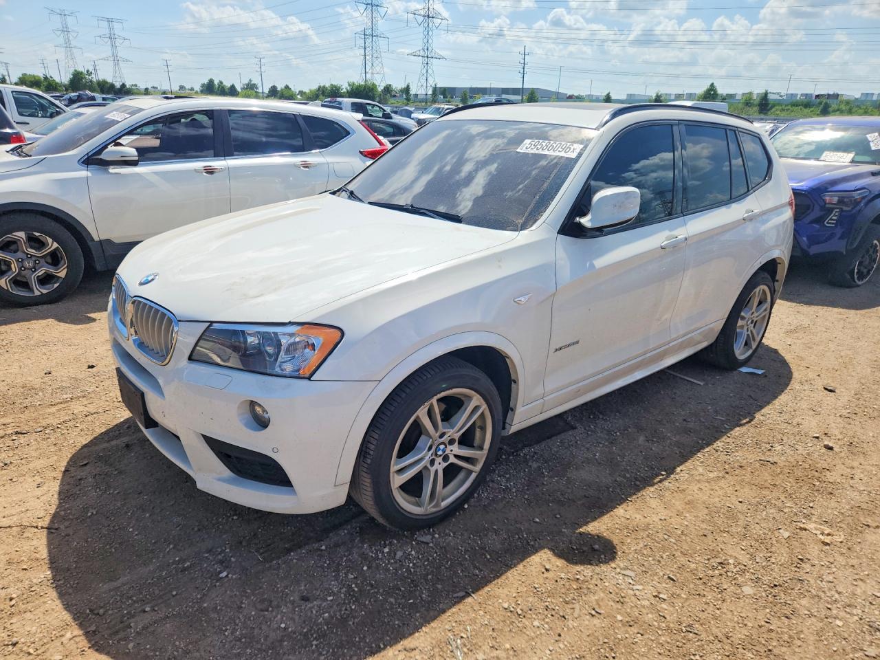 2014 Bmw X3 Xdrive28i White vin: 5UXWX9C50E0D15729