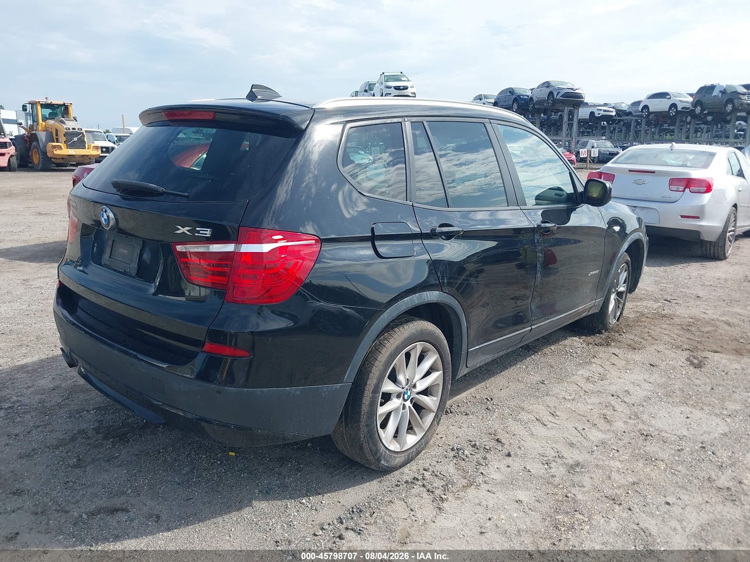 2014 Bmw X3 Xdrive28i Черный vin: 5UXWX9C50E0D16640
