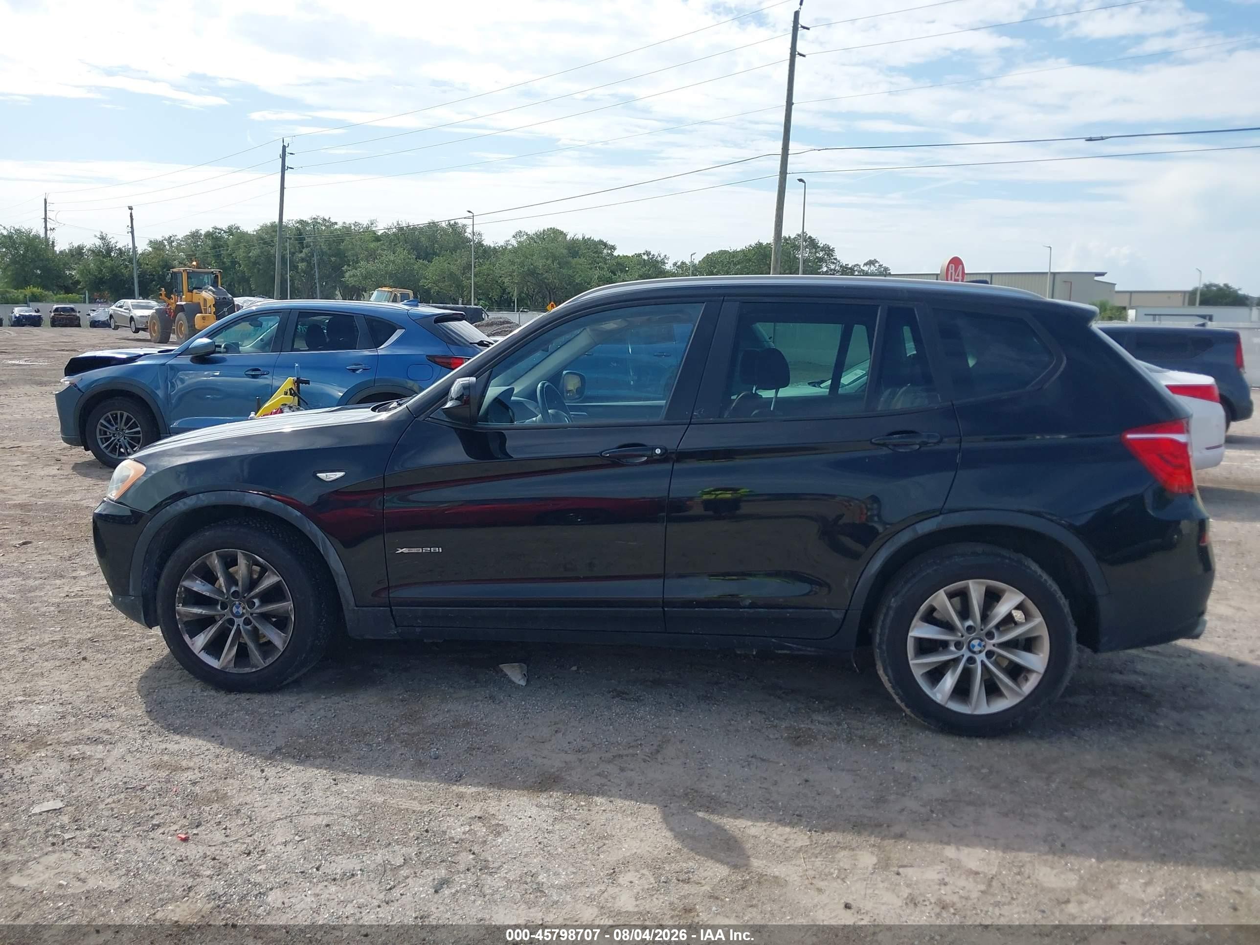 2014 Bmw X3 Xdrive28i Черный vin: 5UXWX9C50E0D16640