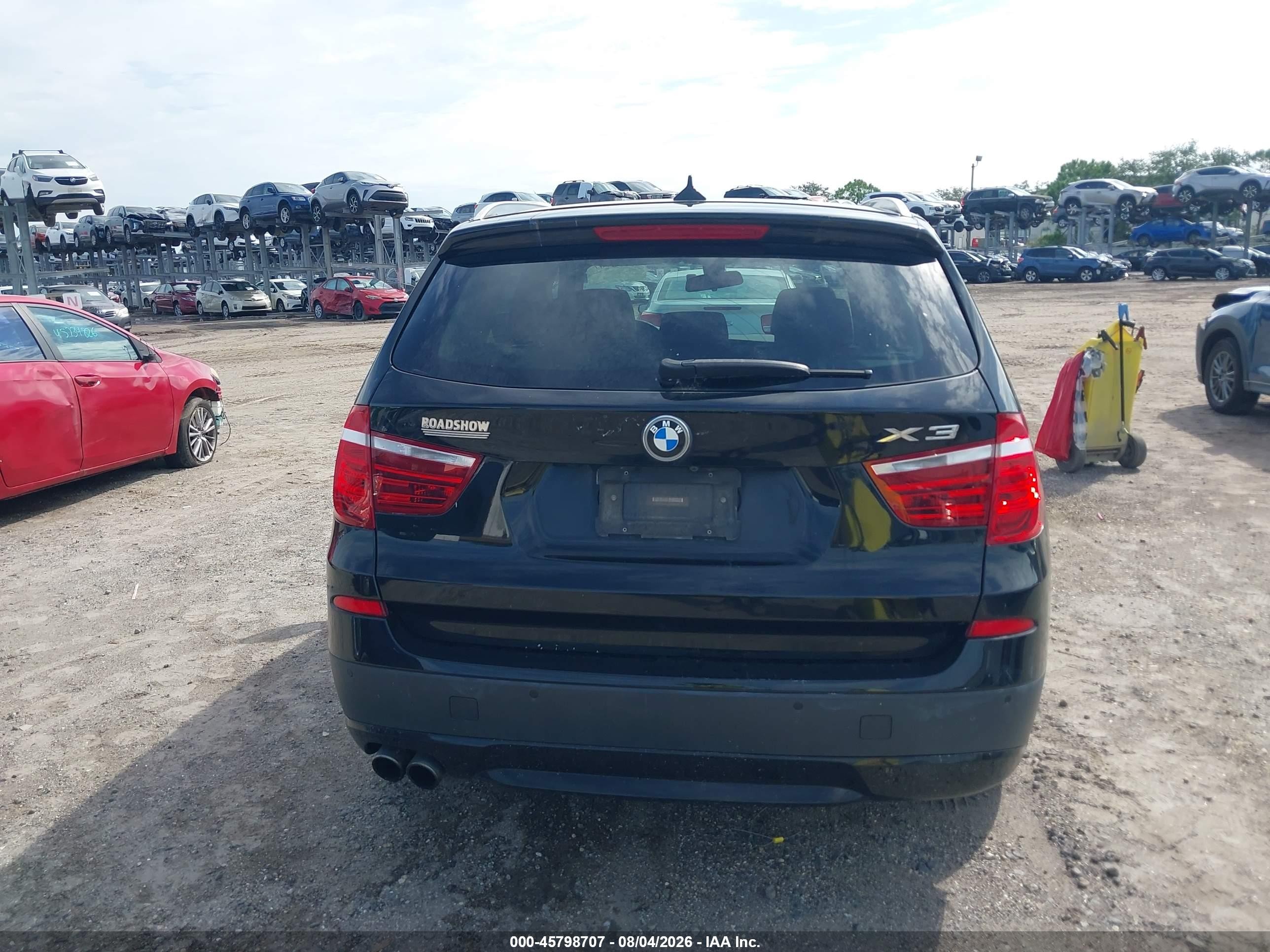 2014 Bmw X3 Xdrive28i Черный vin: 5UXWX9C50E0D16640