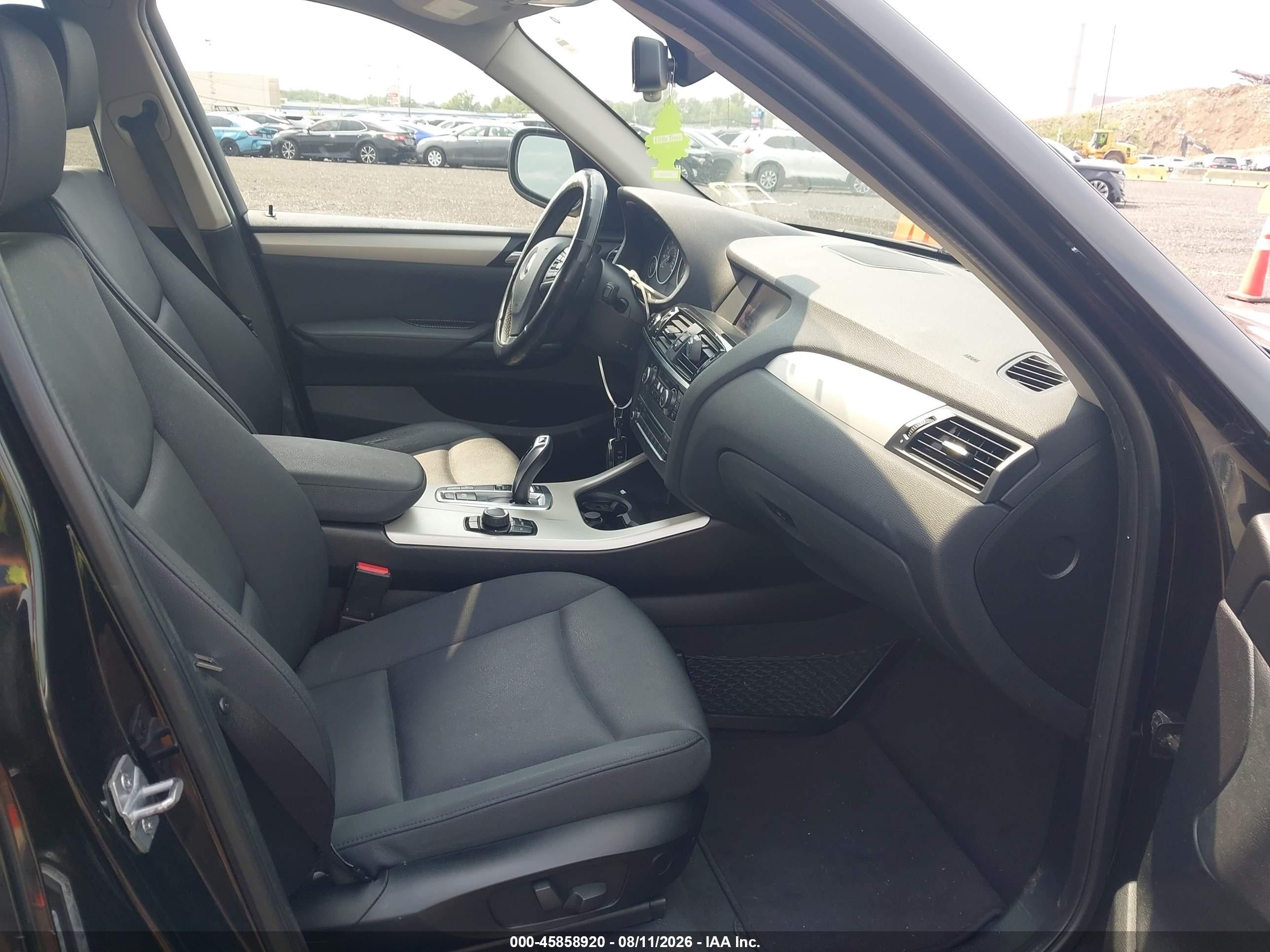 2014 Bmw X3 Xdrive28i Black vin: 5UXWX9C50E0D20381