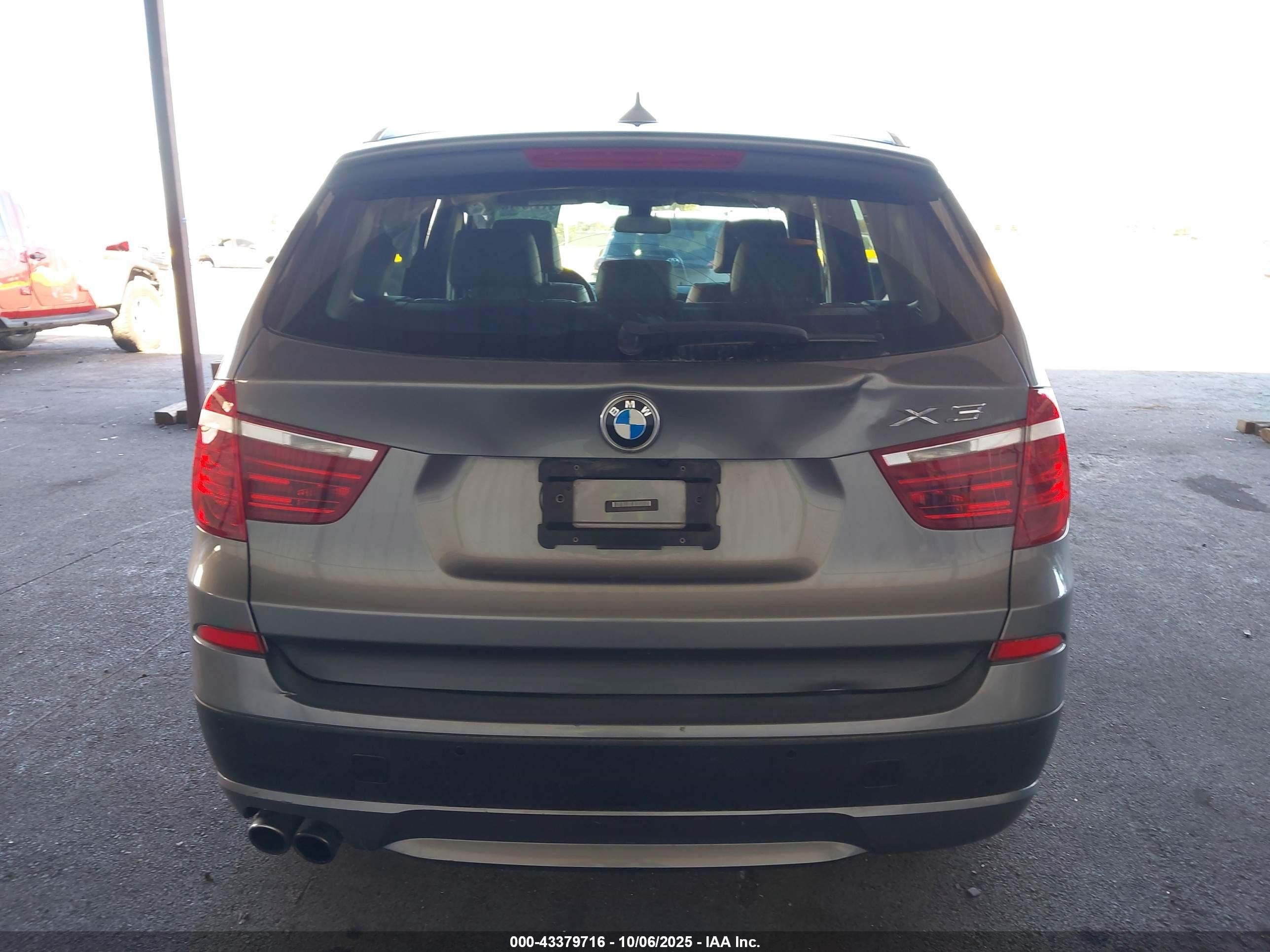 2014 Bmw X3 Xdrive28i Gray vin: 5UXWX9C50E0D21191