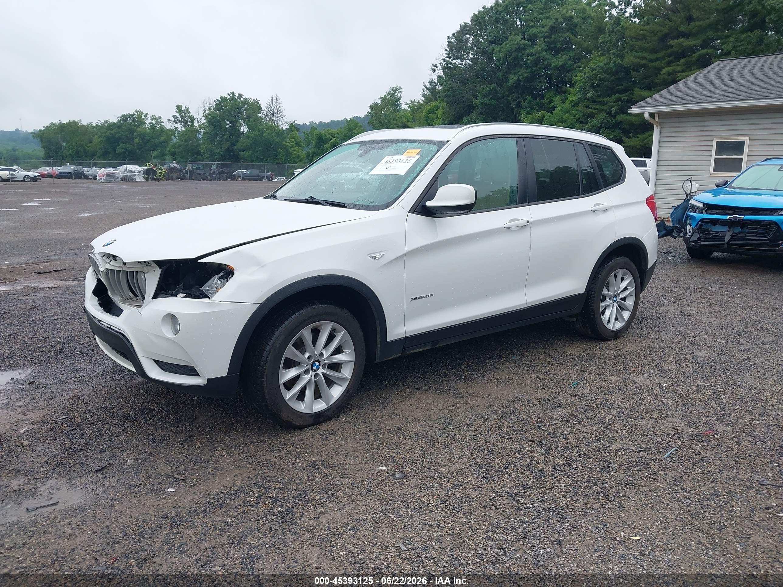 2014 Bmw X3 Xdrive28i White vin: 5UXWX9C50E0D22924