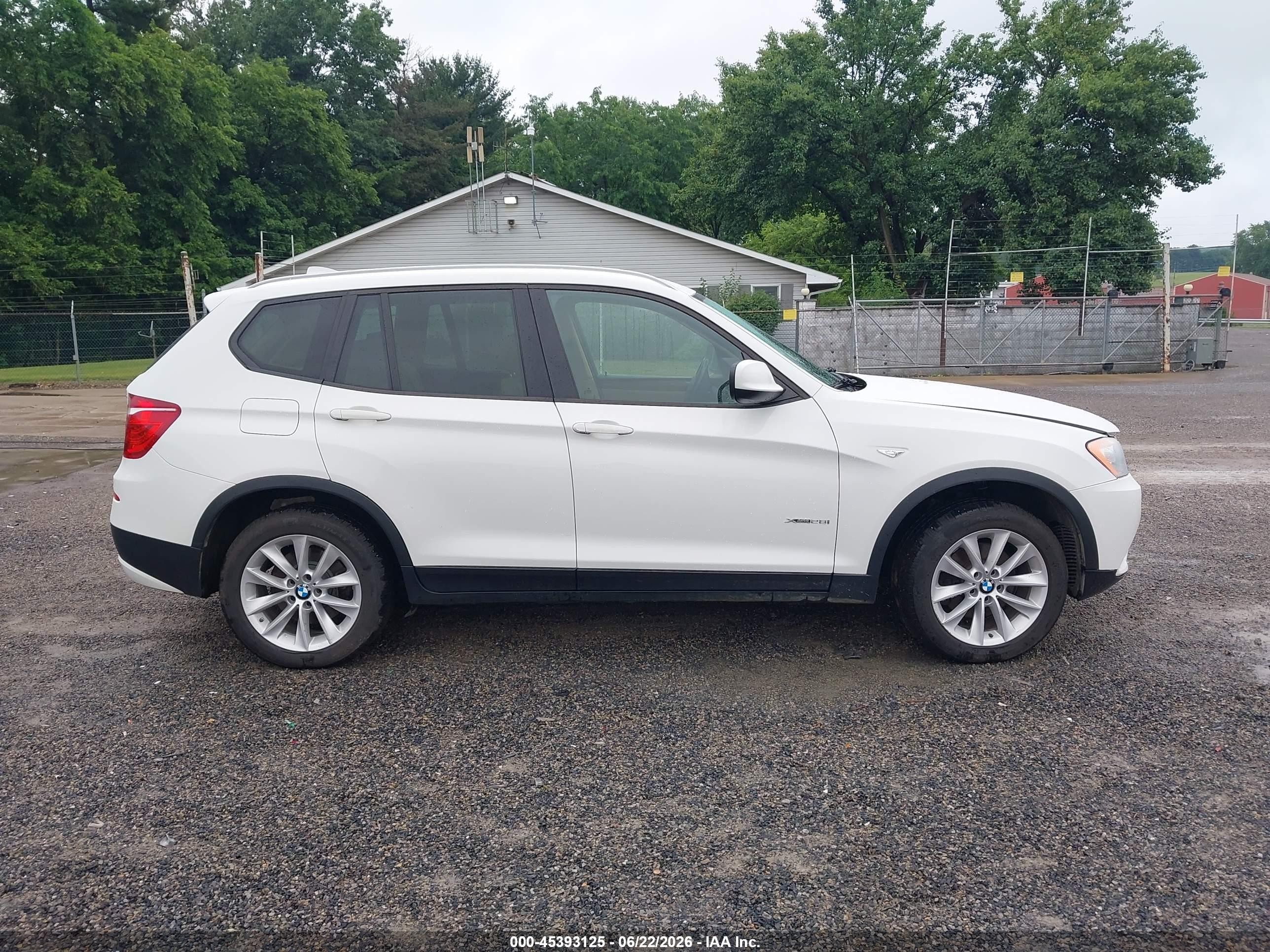 2014 Bmw X3 Xdrive28i White vin: 5UXWX9C50E0D22924