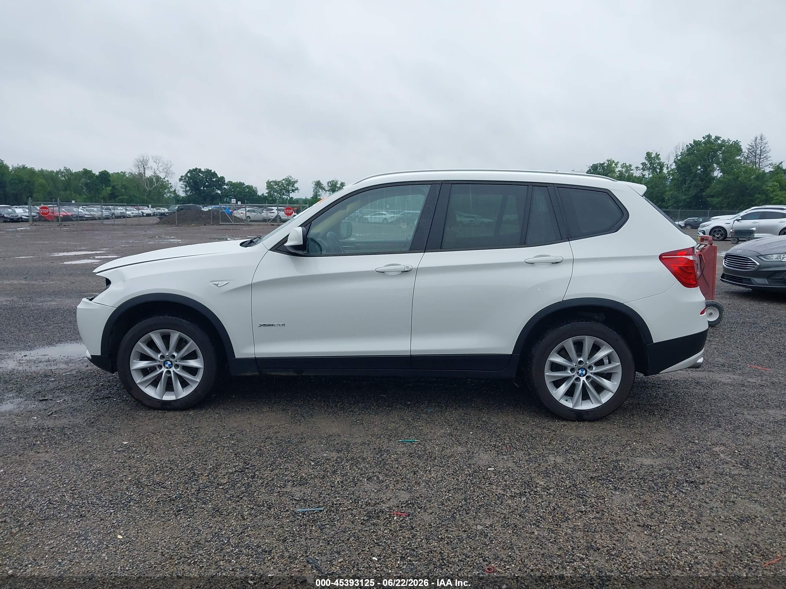 2014 Bmw X3 Xdrive28i White vin: 5UXWX9C50E0D22924