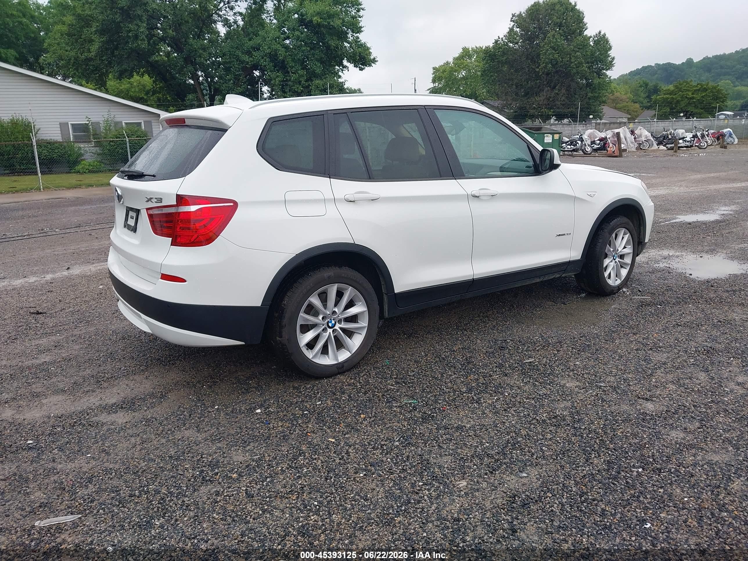 2014 Bmw X3 Xdrive28i White vin: 5UXWX9C50E0D22924
