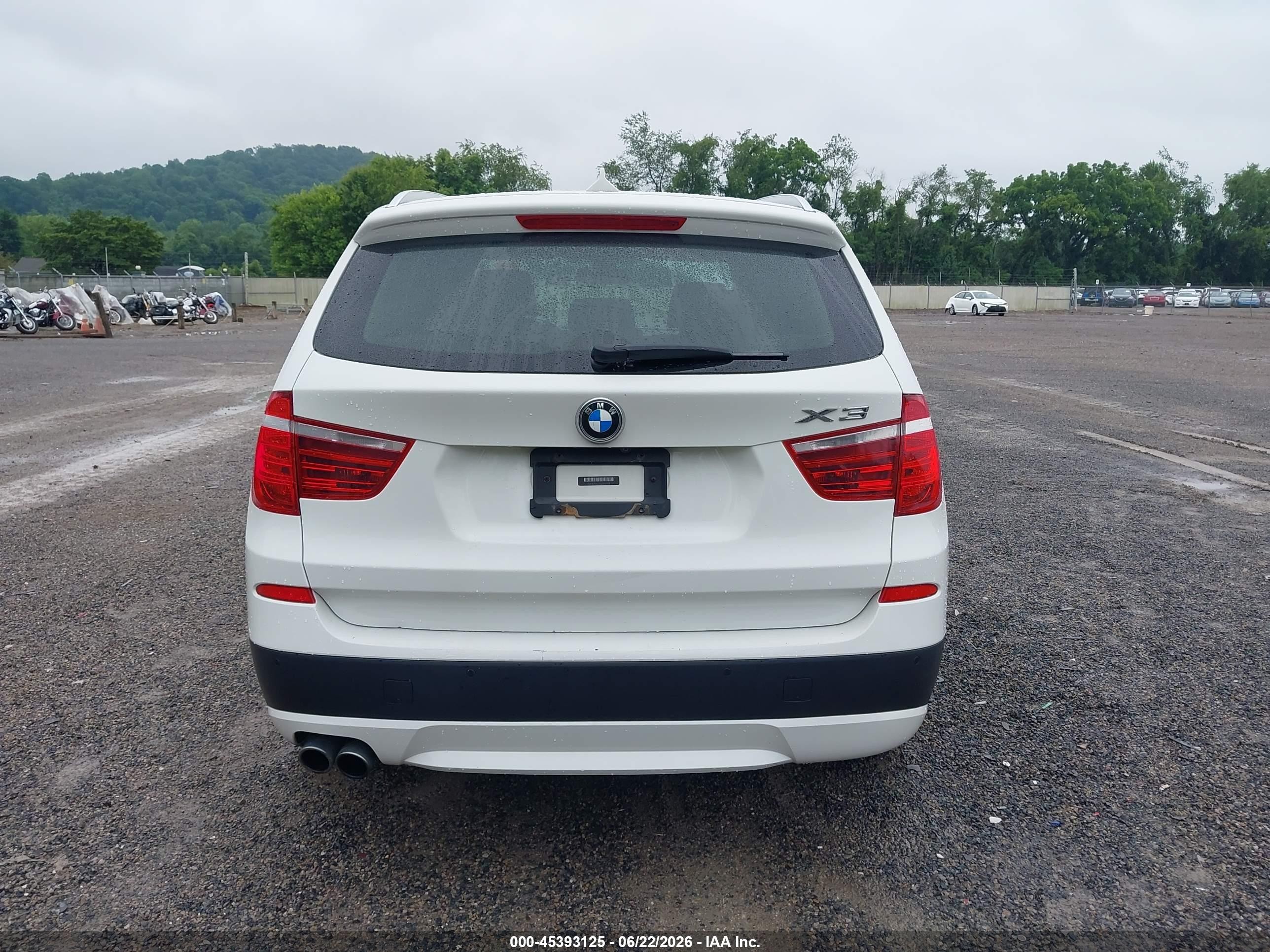 2014 Bmw X3 Xdrive28i White vin: 5UXWX9C50E0D22924