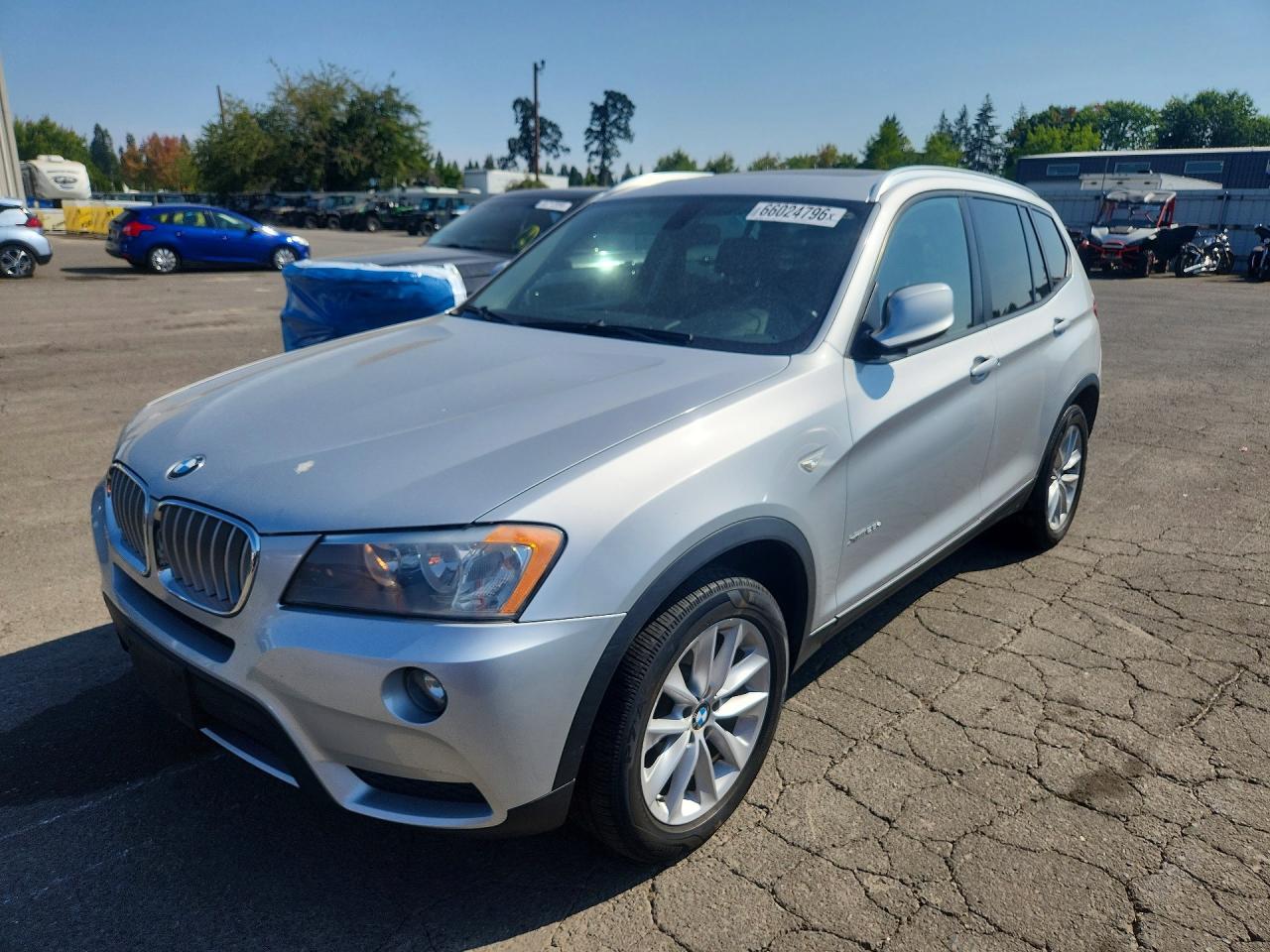 2014 Bmw X3 Xdrive28i Silver vin: 5UXWX9C50E0D27573