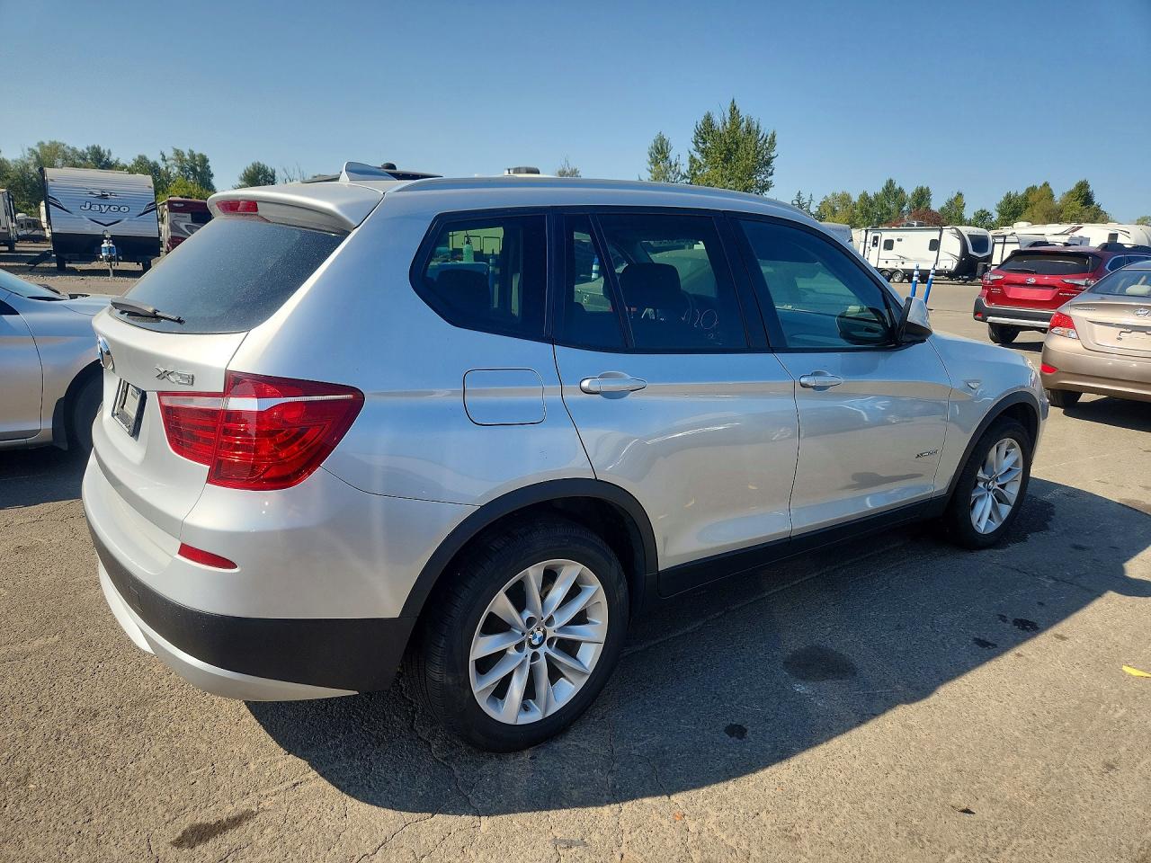 2014 Bmw X3 Xdrive28i Silver vin: 5UXWX9C50E0D27573