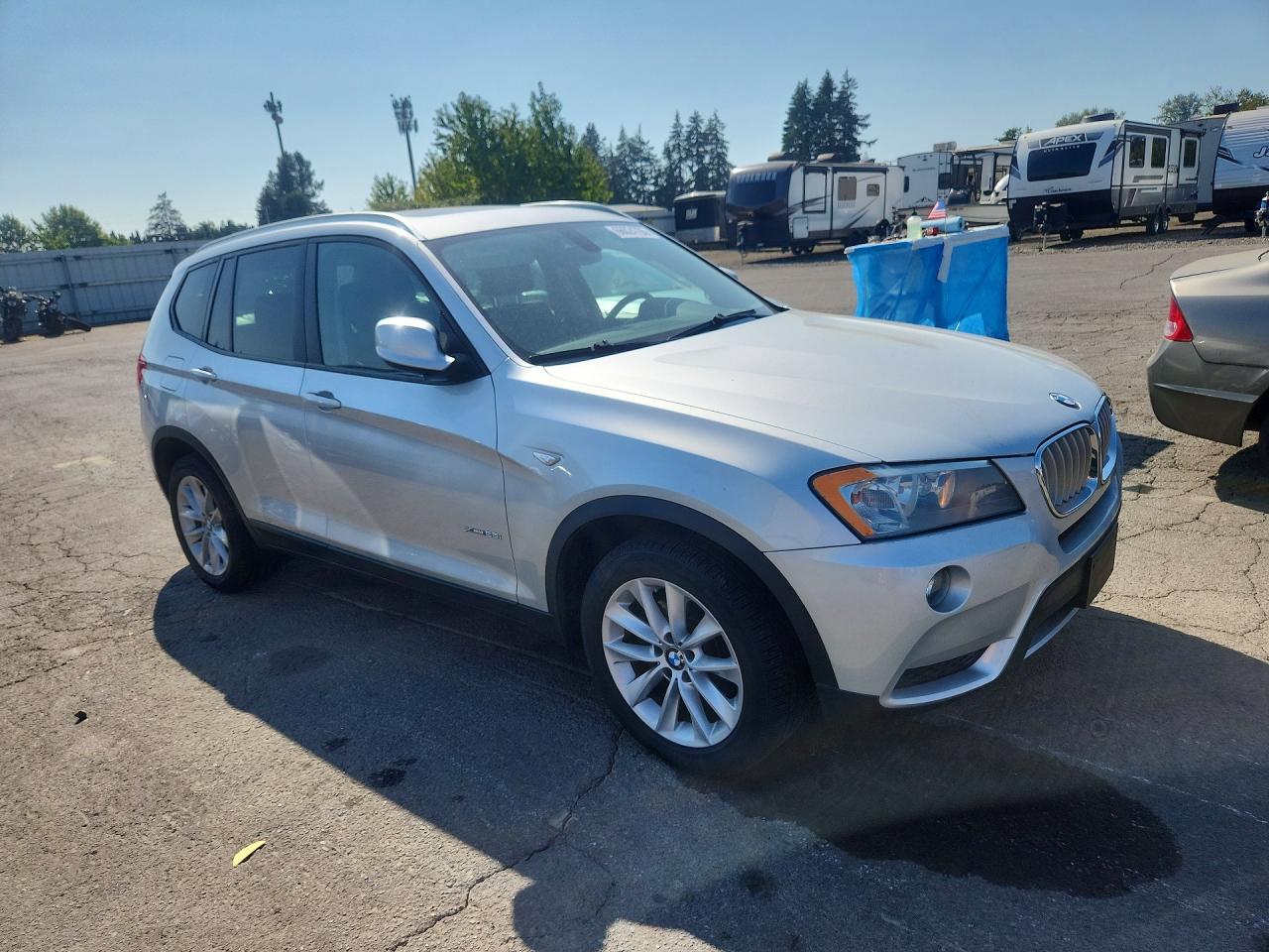 2014 Bmw X3 Xdrive28i Silver vin: 5UXWX9C50E0D27573
