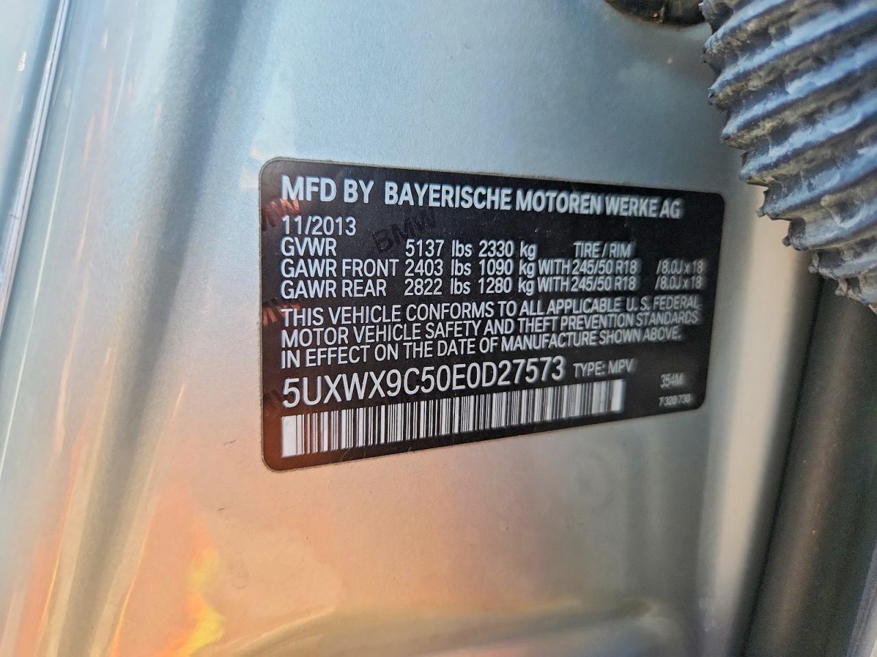 2014 Bmw X3 Xdrive28i Silver vin: 5UXWX9C50E0D27573