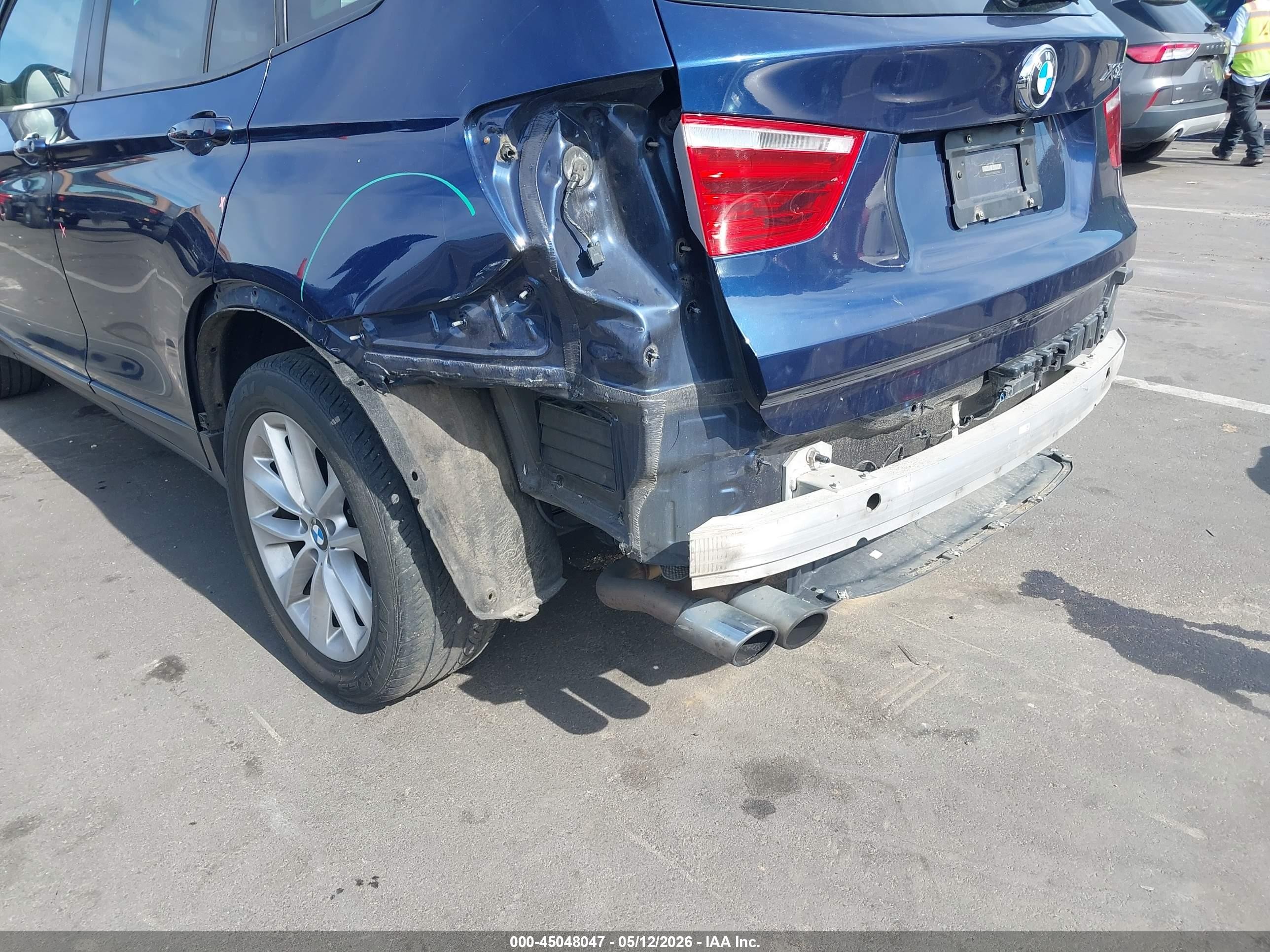 2014 Bmw X3 Xdrive28i Dark Blue vin: 5UXWX9C50E0D27945