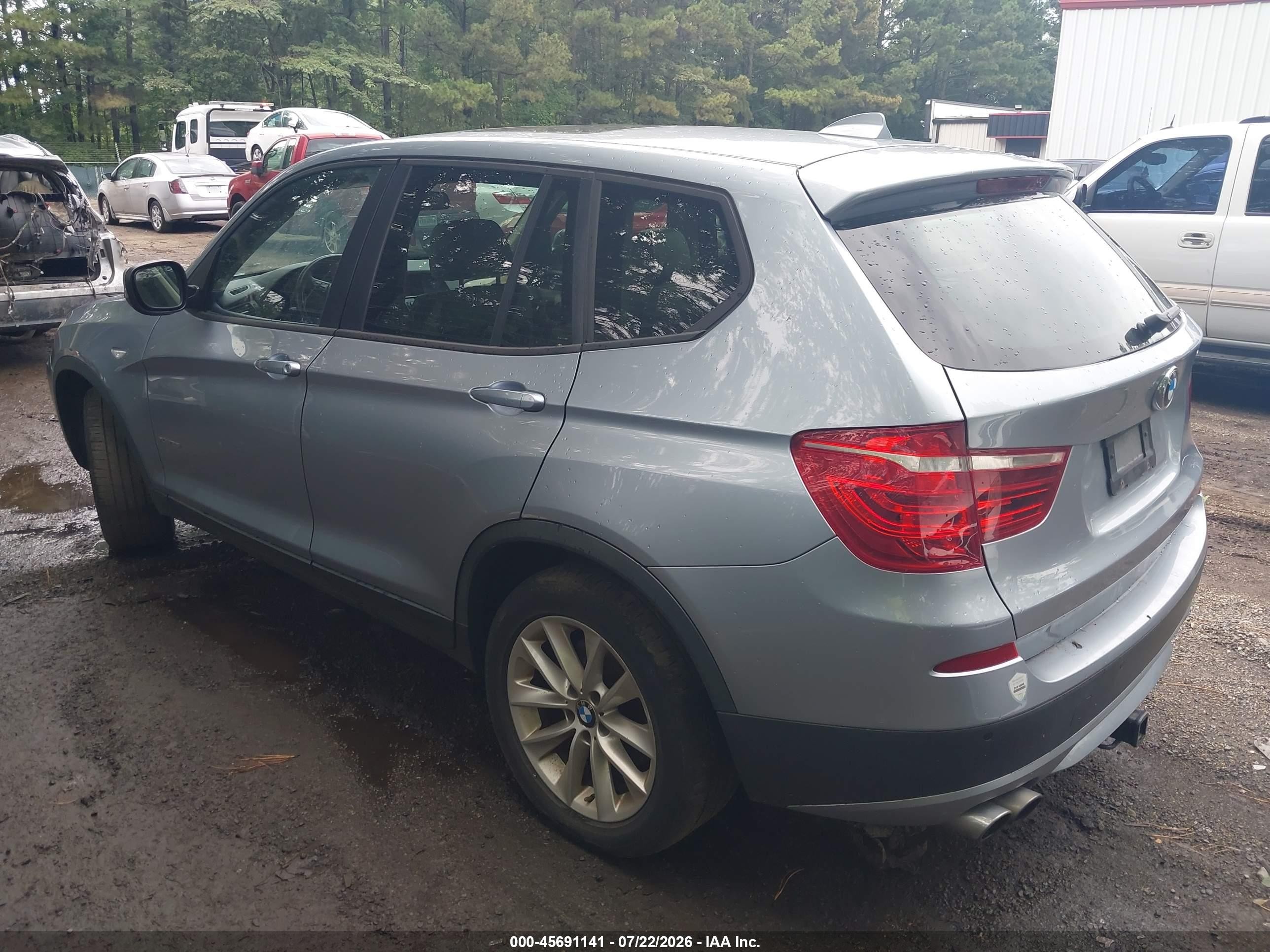 2014 Bmw X3 Xdrive28i Light Blue vin: 5UXWX9C50E0D28531