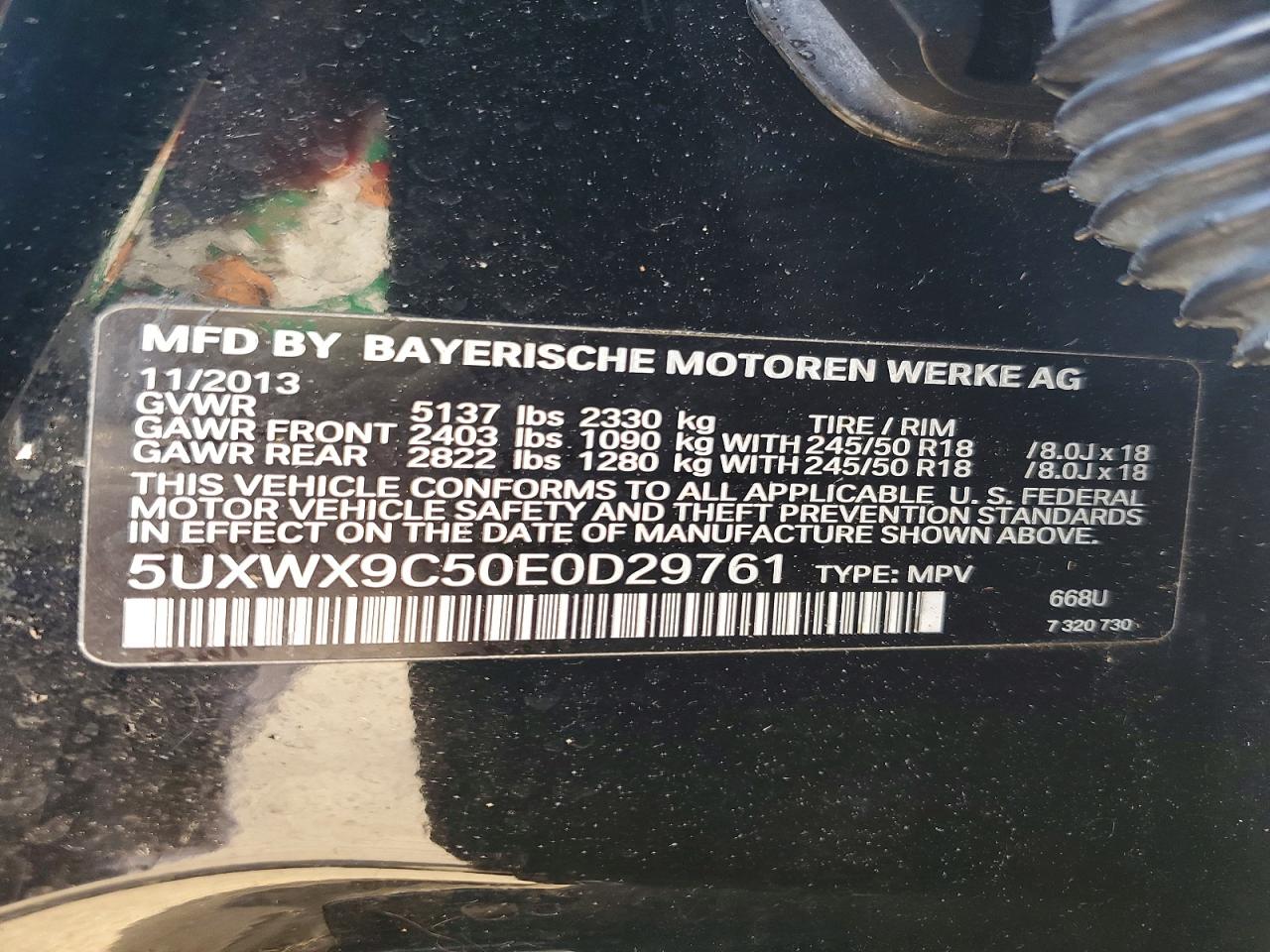 2014 Bmw X3 Xdrive28i Black vin: 5UXWX9C50E0D29761