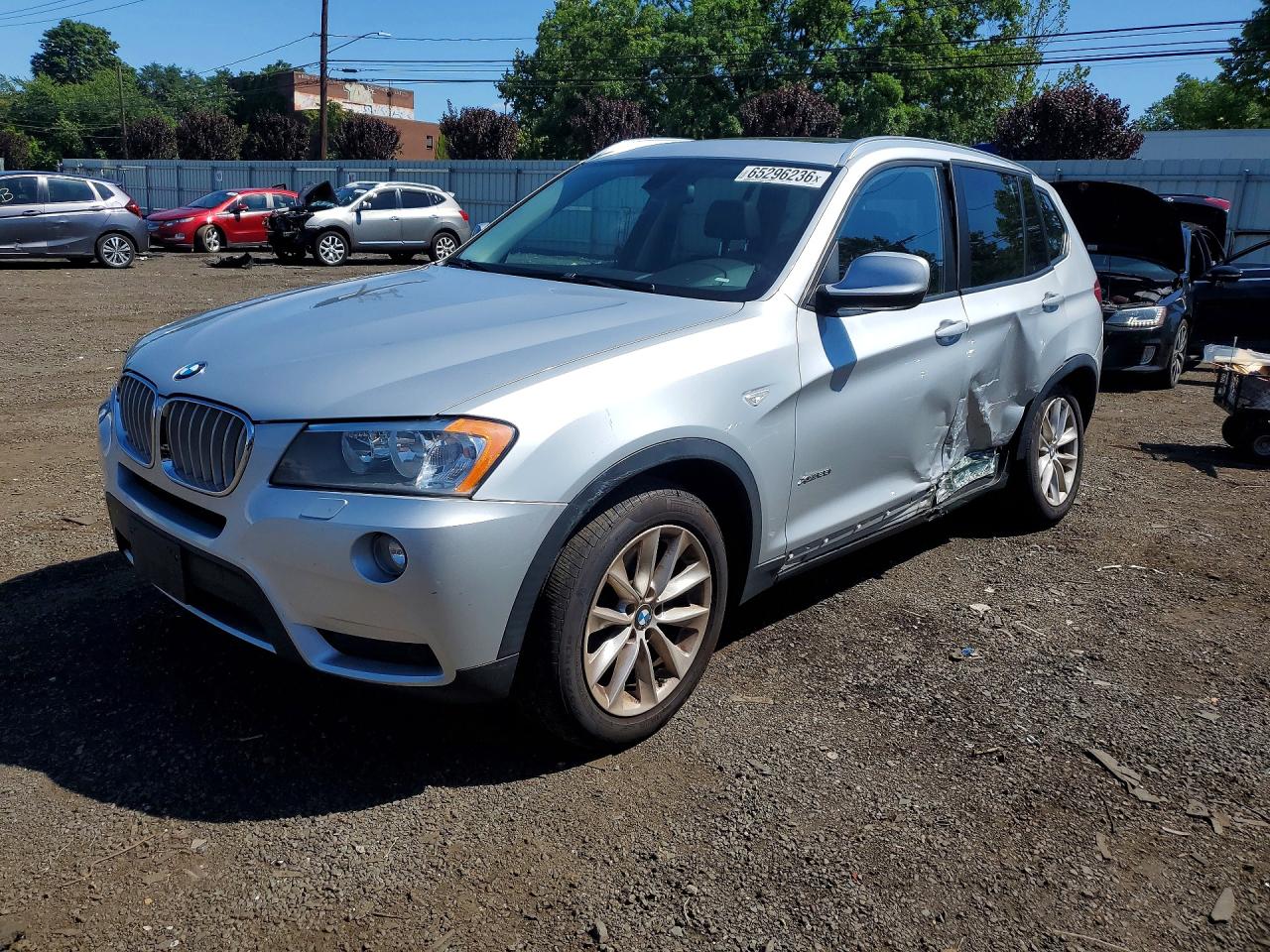 2014 Bmw X3 Xdrive28i Silver vin: 5UXWX9C50E0D35625