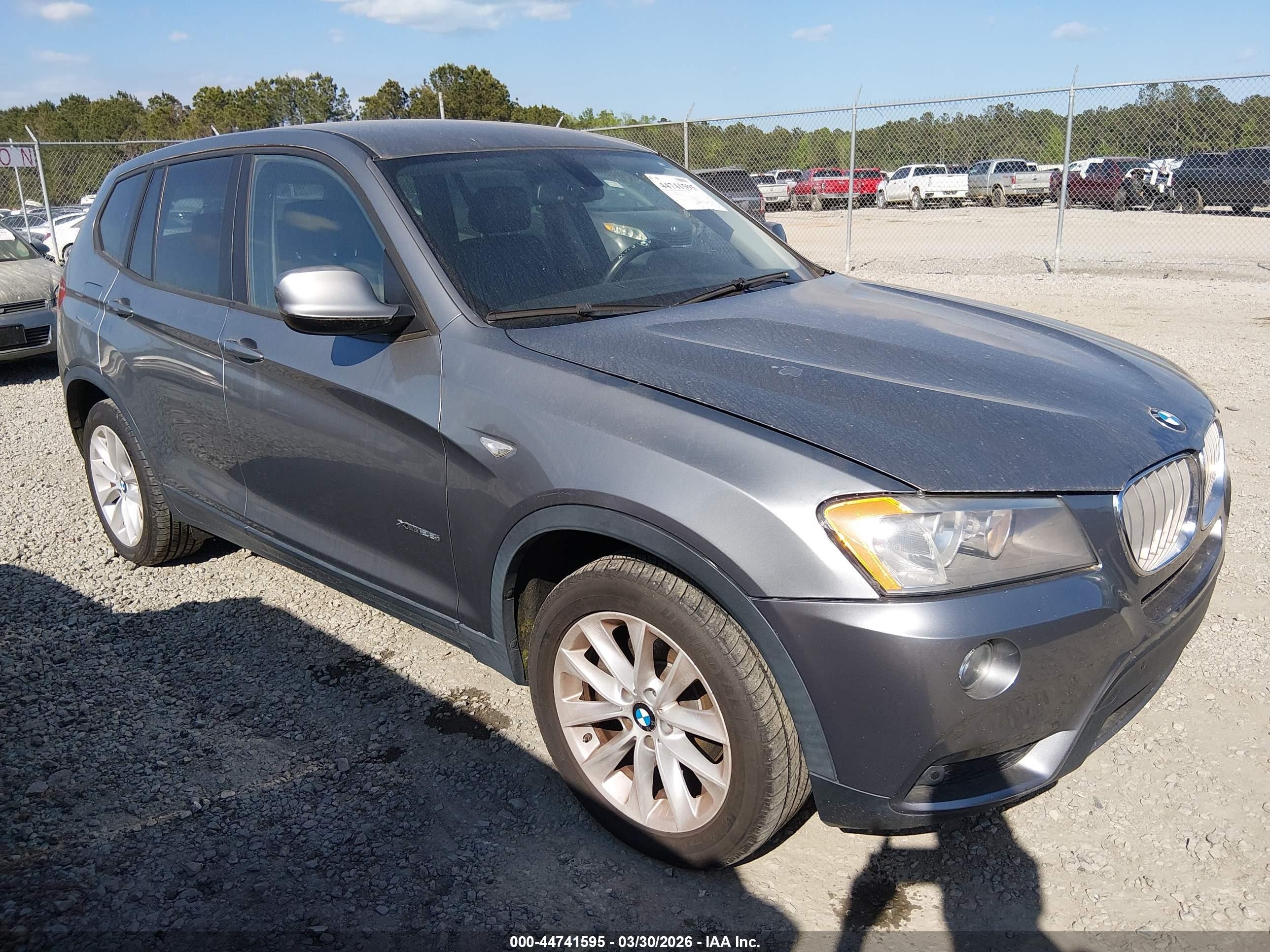 2014 Bmw X3 Xdrive28i Gray vin: 5UXWX9C50E0D39206