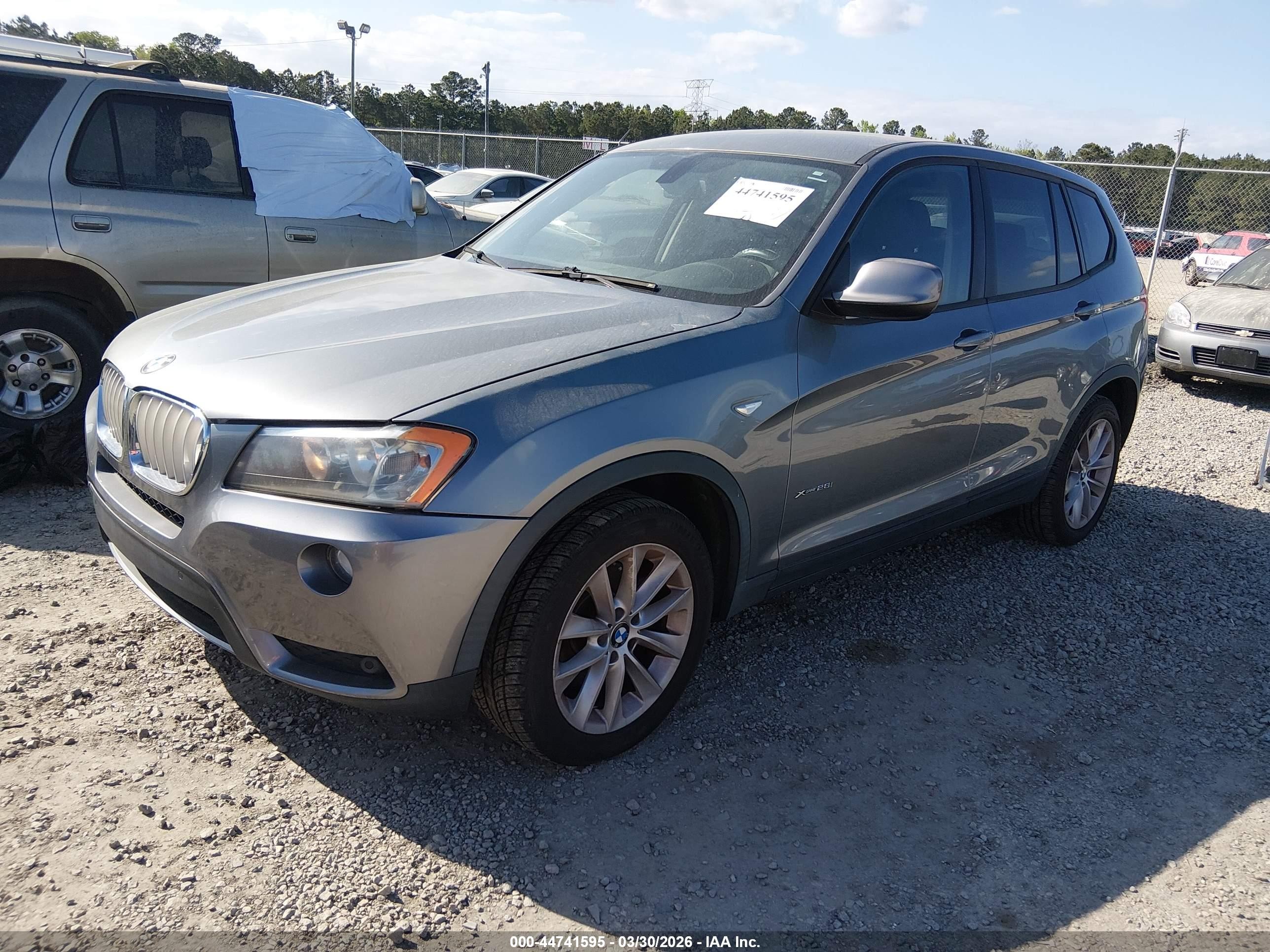 2014 Bmw X3 Xdrive28i Gray vin: 5UXWX9C50E0D39206