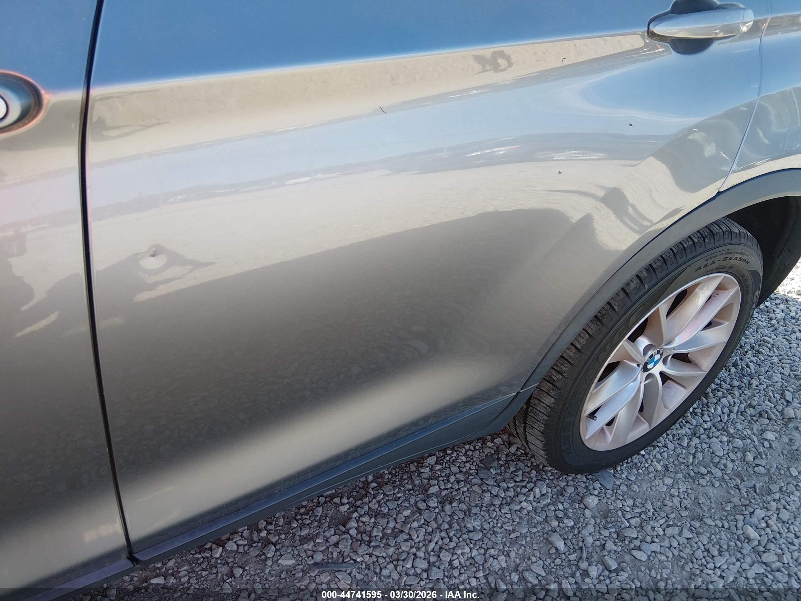 2014 Bmw X3 Xdrive28i Gray vin: 5UXWX9C50E0D39206