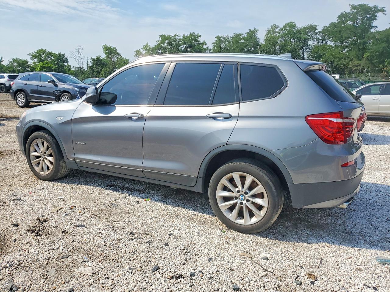 2014 Bmw X3 Xdrive28i Silver vin: 5UXWX9C50E0D43451