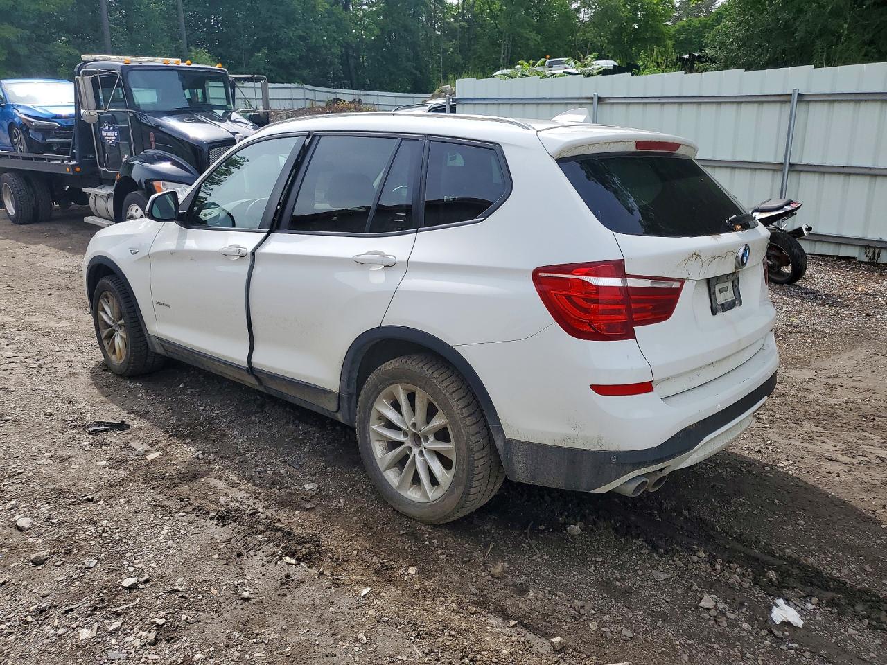 2015 Bmw X3 Xdrive28i White vin: 5UXWX9C50F0D45086