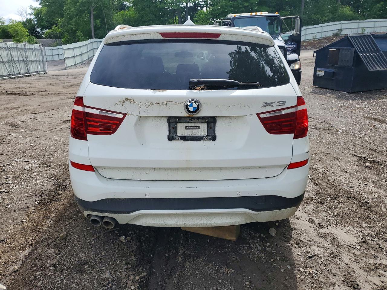 2015 Bmw X3 Xdrive28i White vin: 5UXWX9C50F0D45086