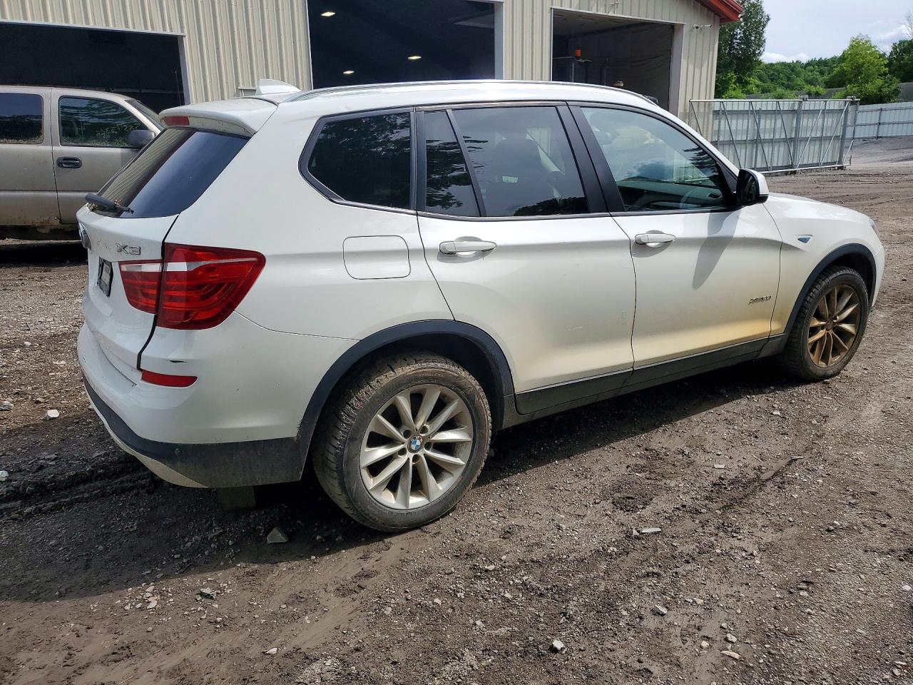2015 Bmw X3 Xdrive28i White vin: 5UXWX9C50F0D45086