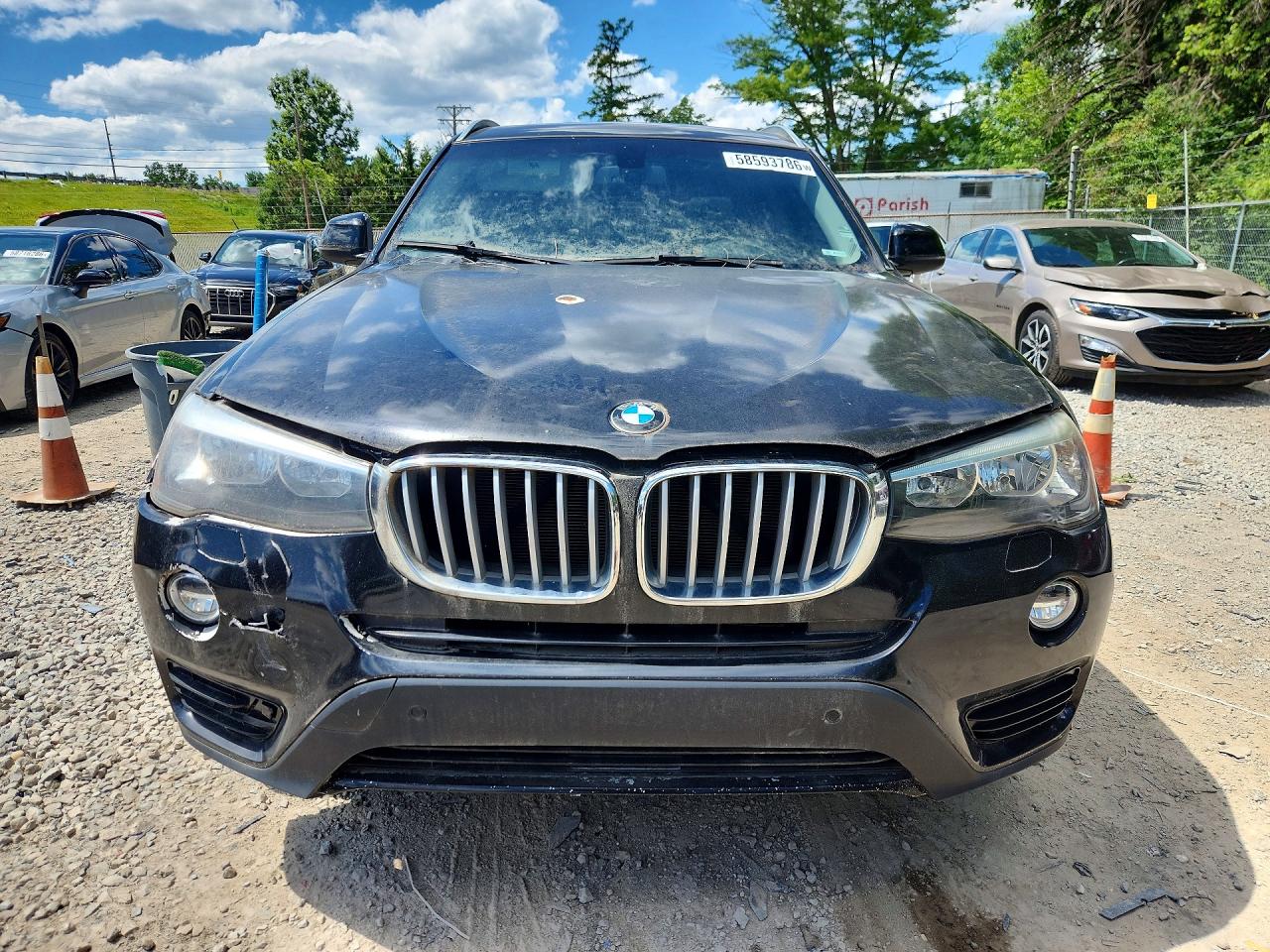 2015 Bmw X3 Xdrive28i Черный vin: 5UXWX9C50F0D45105