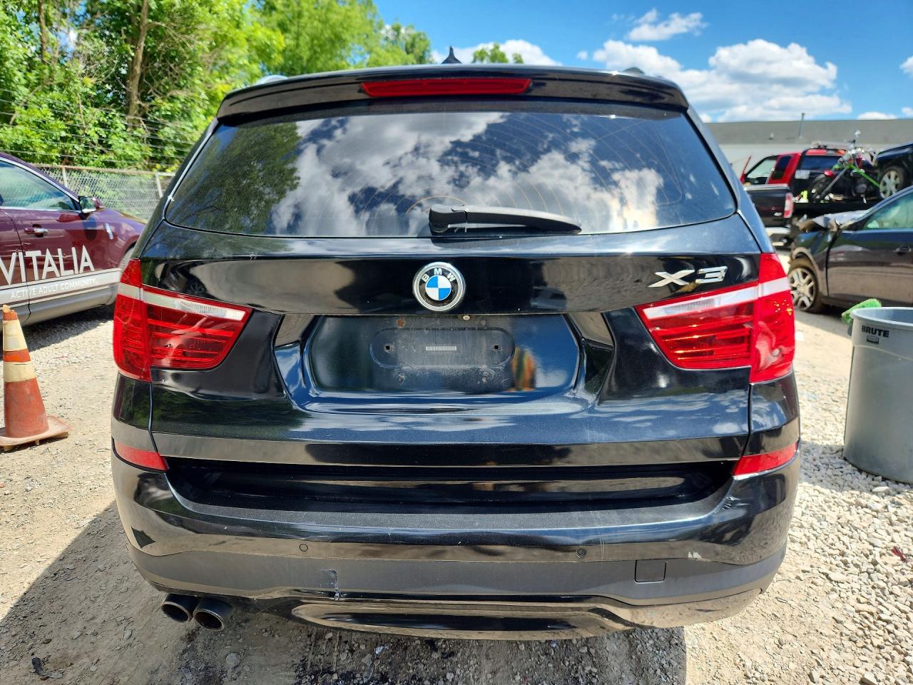 2015 Bmw X3 Xdrive28i Черный vin: 5UXWX9C50F0D45105