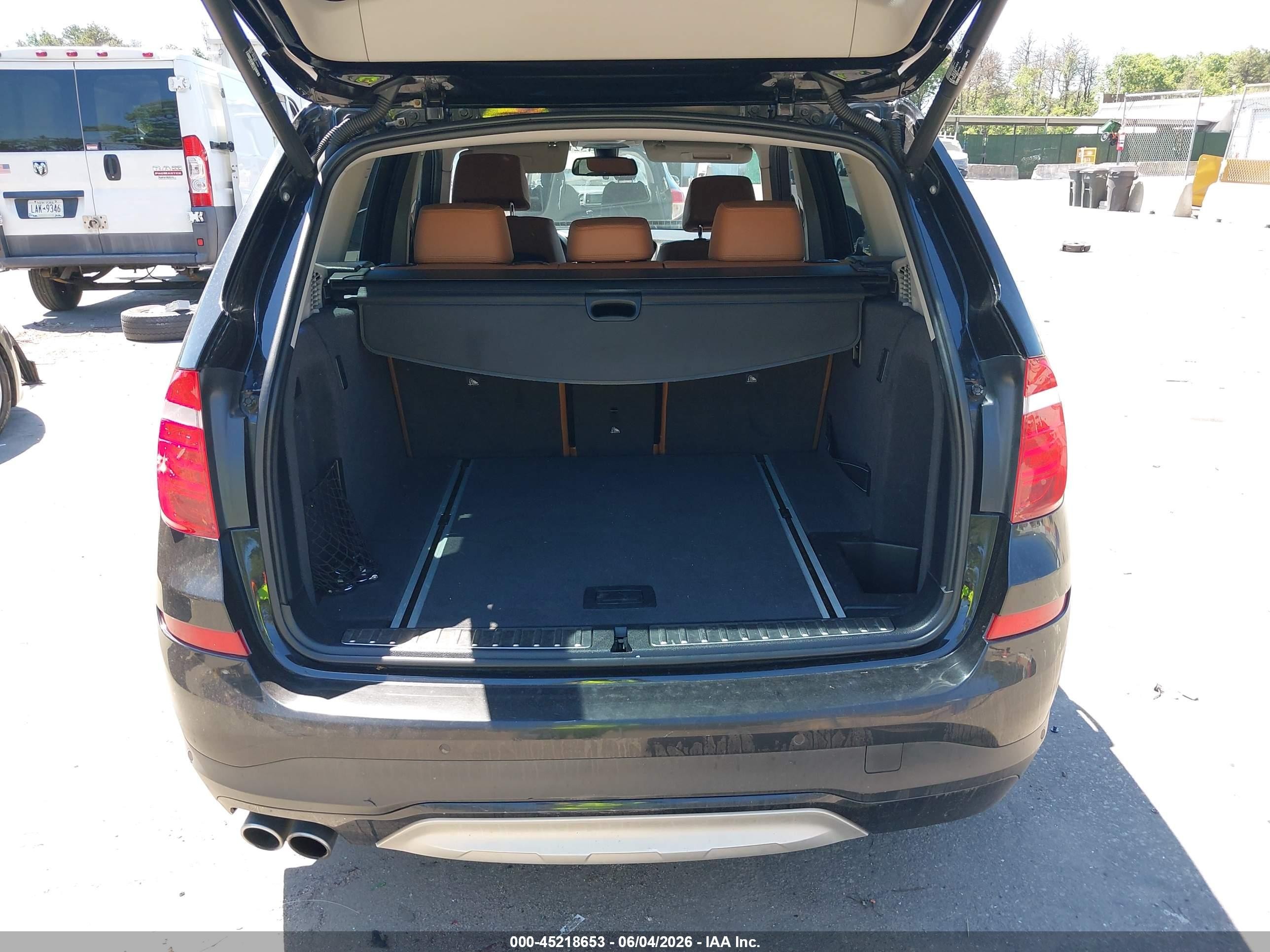 2015 Bmw X3 Xdrive28i Black vin: 5UXWX9C50F0D45301