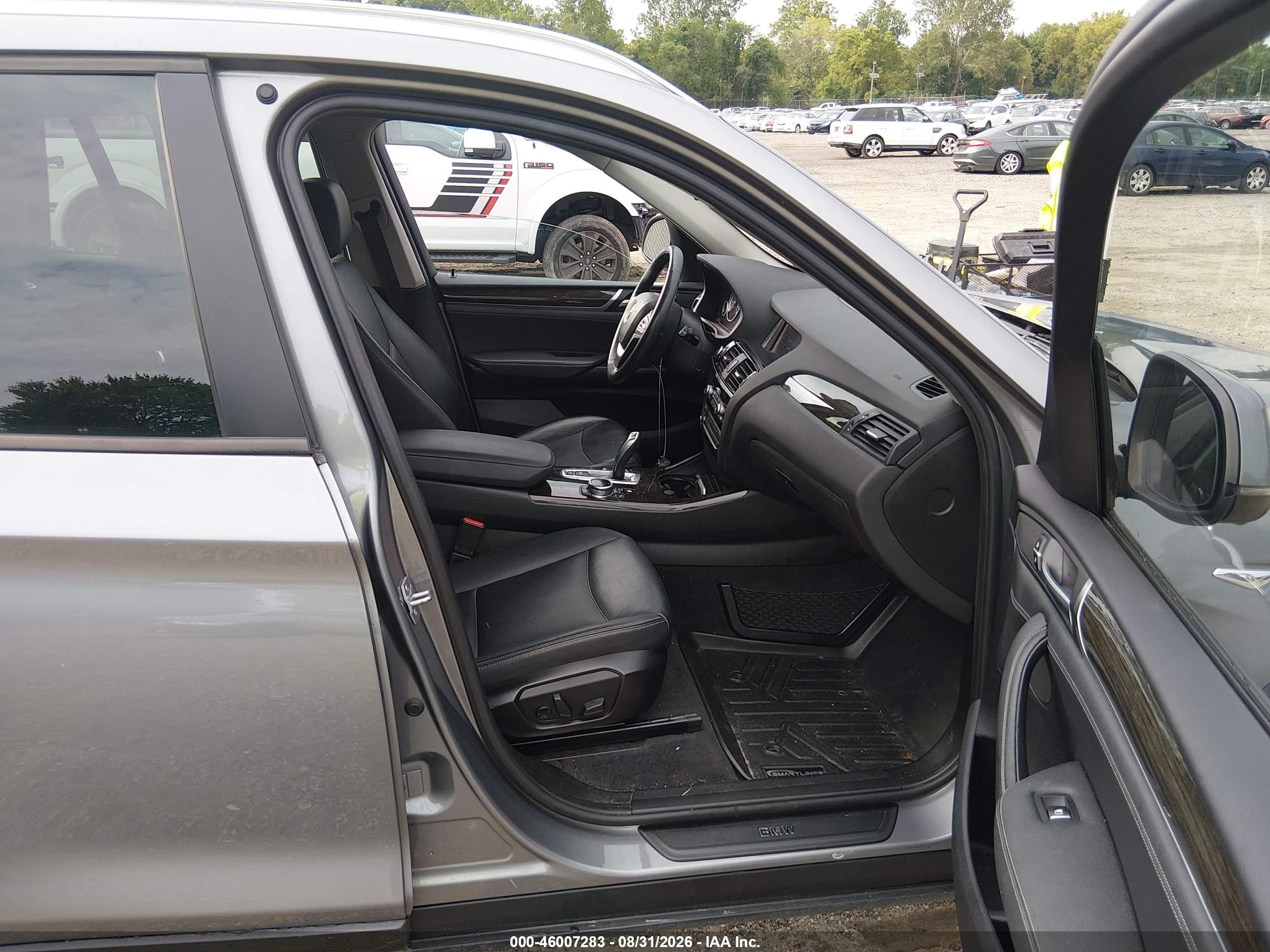 2015 Bmw X3 Xdrive28i Gray vin: 5UXWX9C50F0D49686