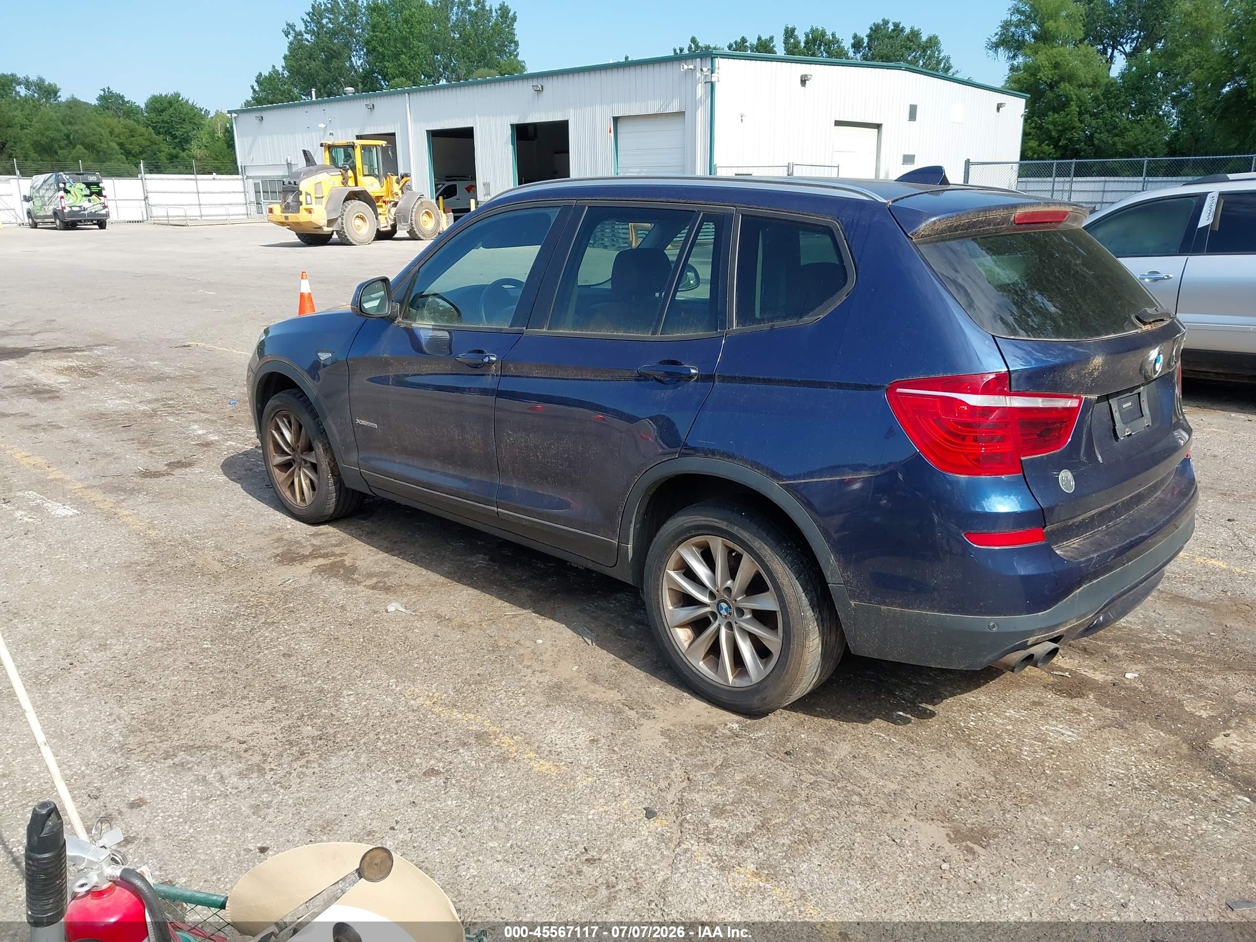 2015 Bmw X3 Xdrive28i Синий vin: 5UXWX9C50F0D49896