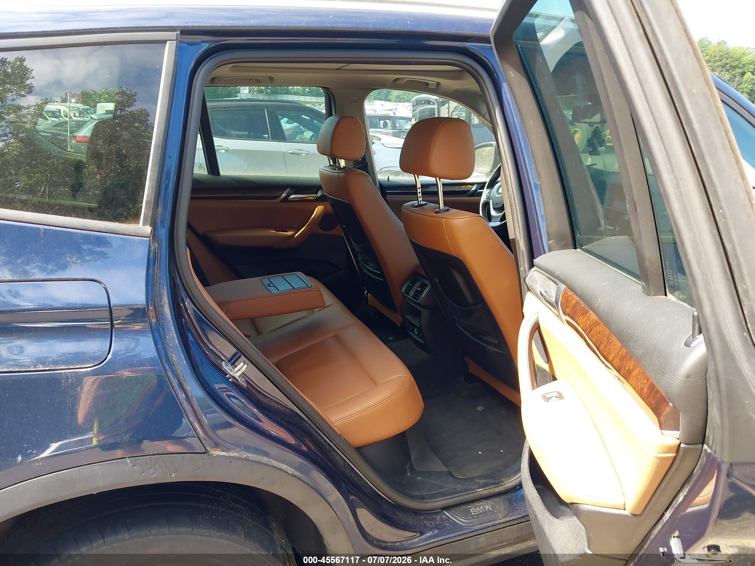 2015 Bmw X3 Xdrive28i Синий vin: 5UXWX9C50F0D49896