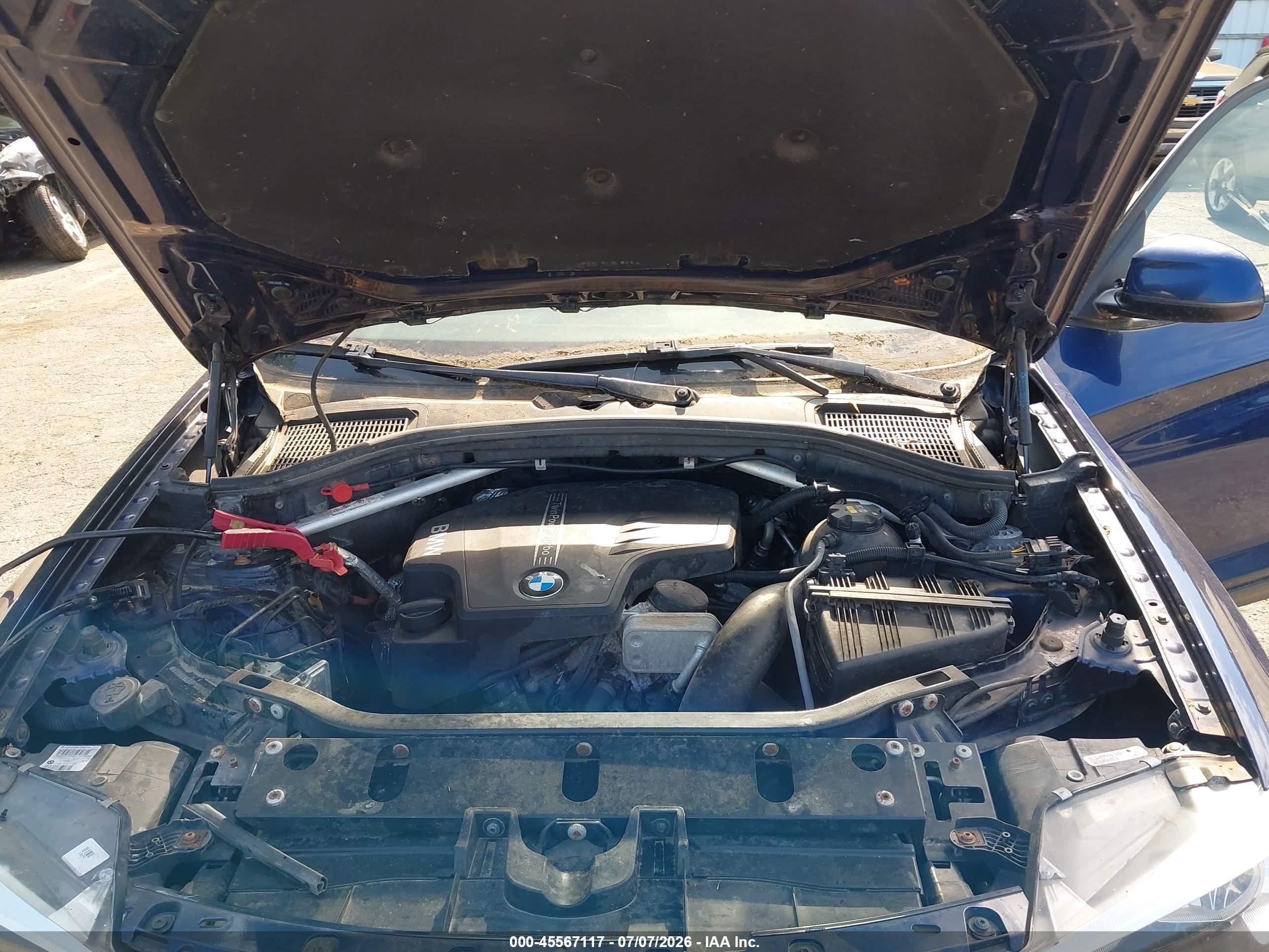 2015 Bmw X3 Xdrive28i Синий vin: 5UXWX9C50F0D49896