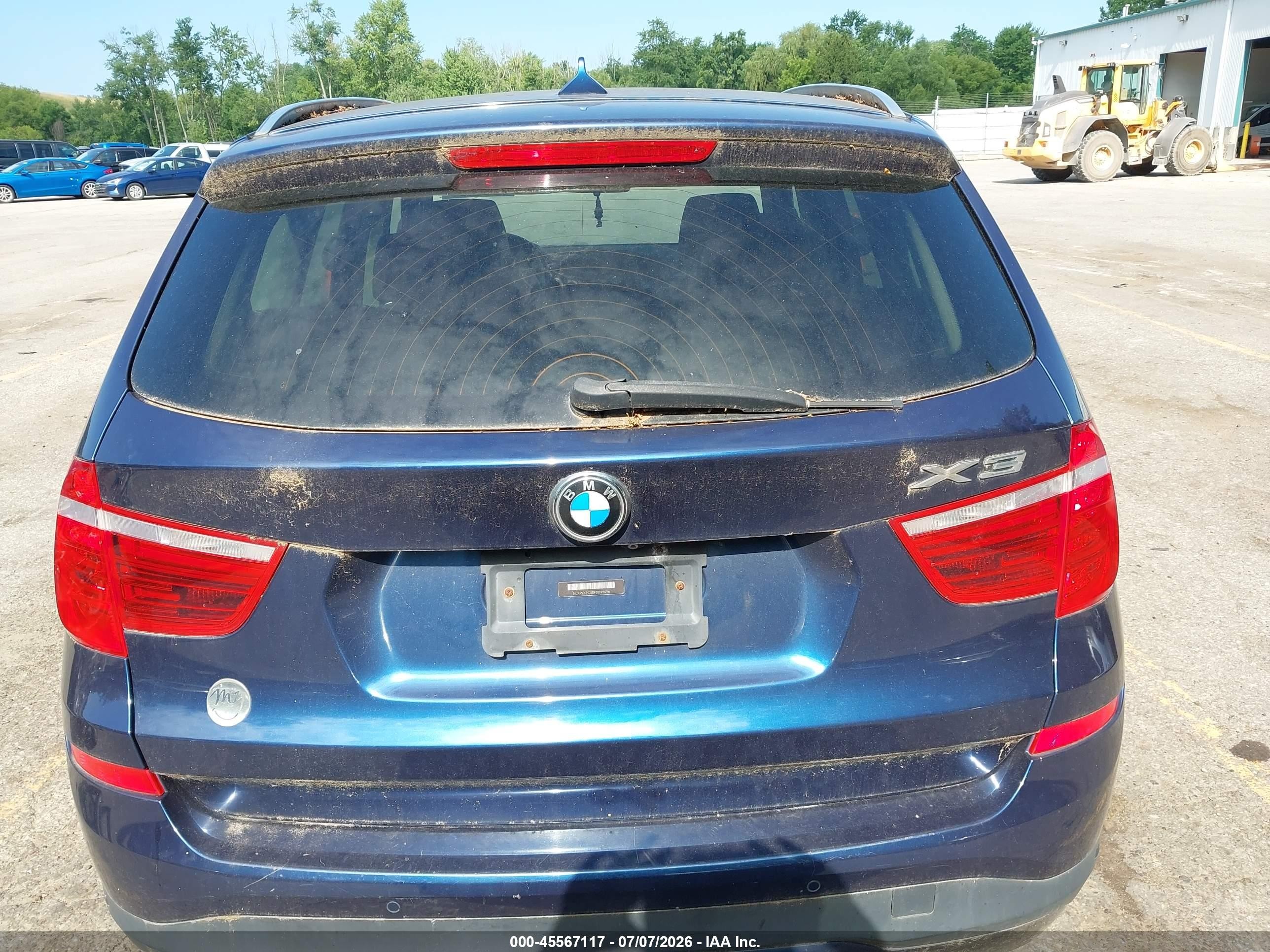 2015 Bmw X3 Xdrive28i Синий vin: 5UXWX9C50F0D49896