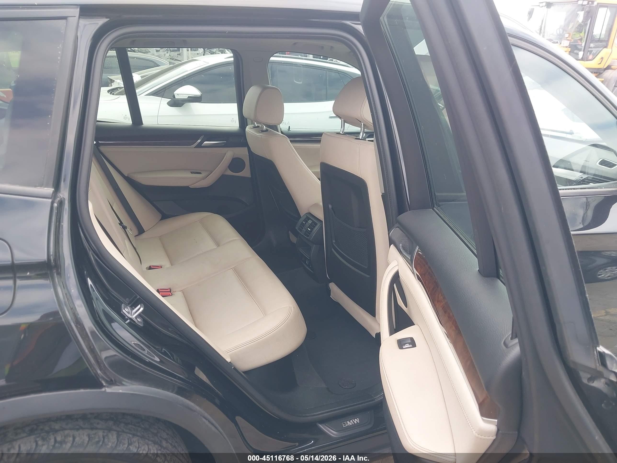 2015 Bmw X3 Xdrive28i Black vin: 5UXWX9C50F0D53804